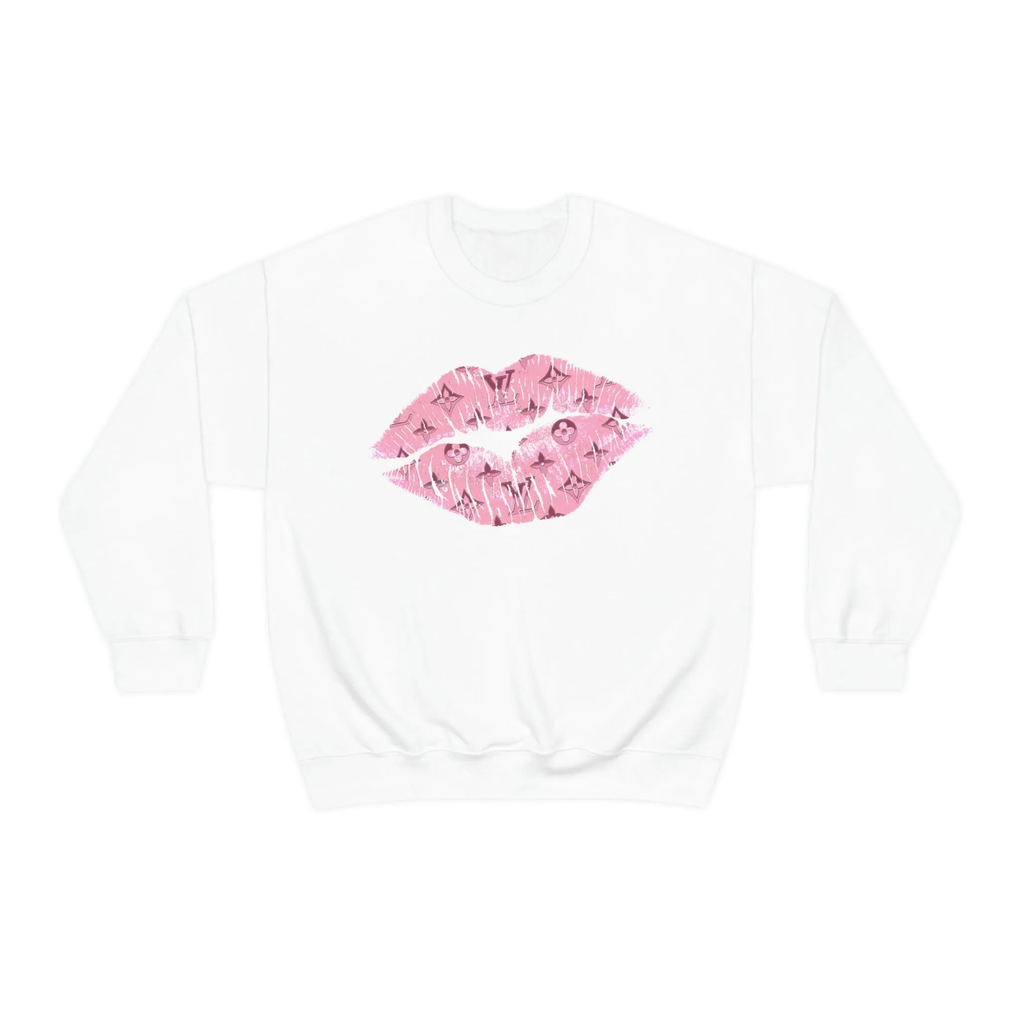 Luxe Pink Kiss Lips Unisex Crewneck Sweatshirt sold by Always Stylish Mama