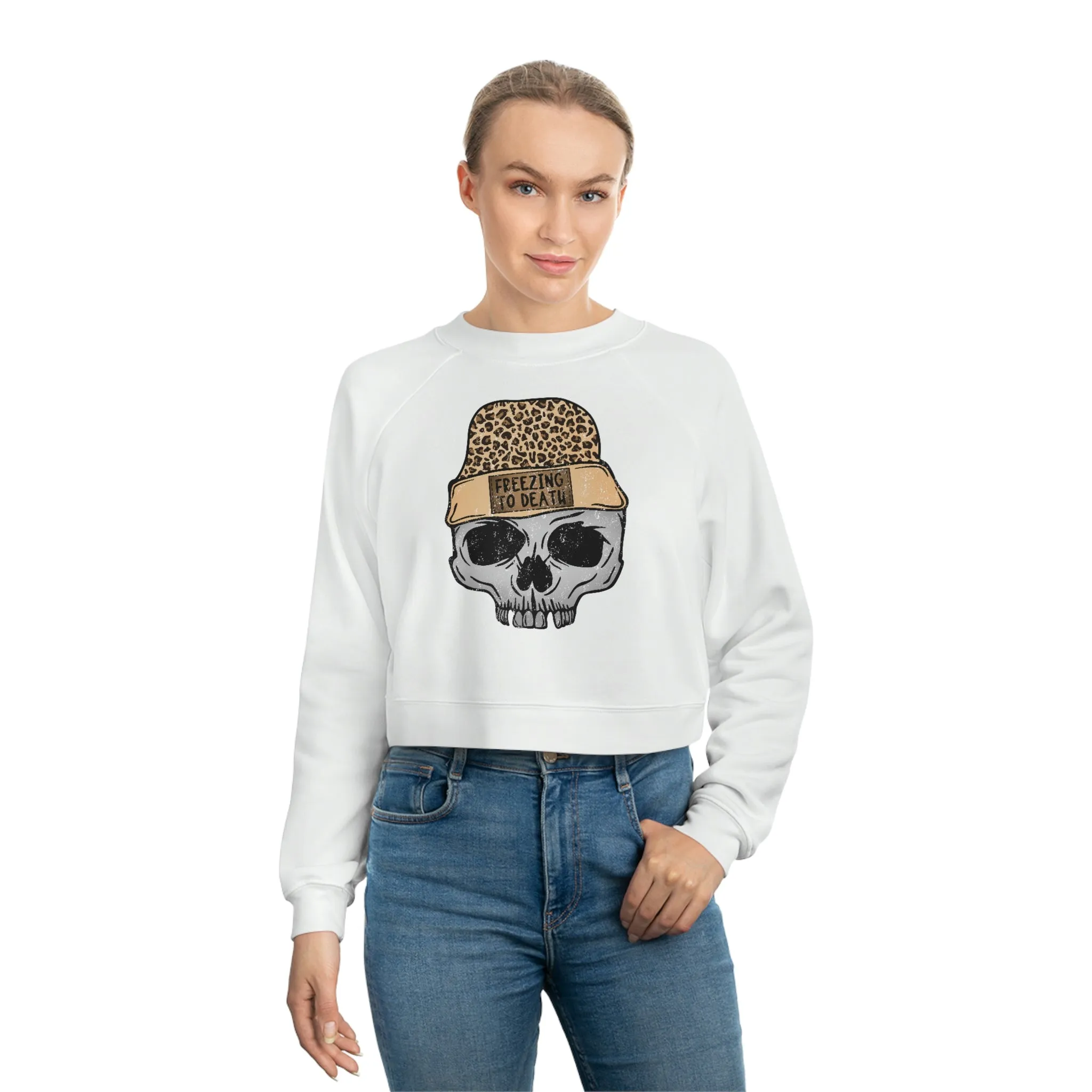 Freezing To Death Cropped Sweatshirt sold by Always Stylish Mama product image thumbnail 2