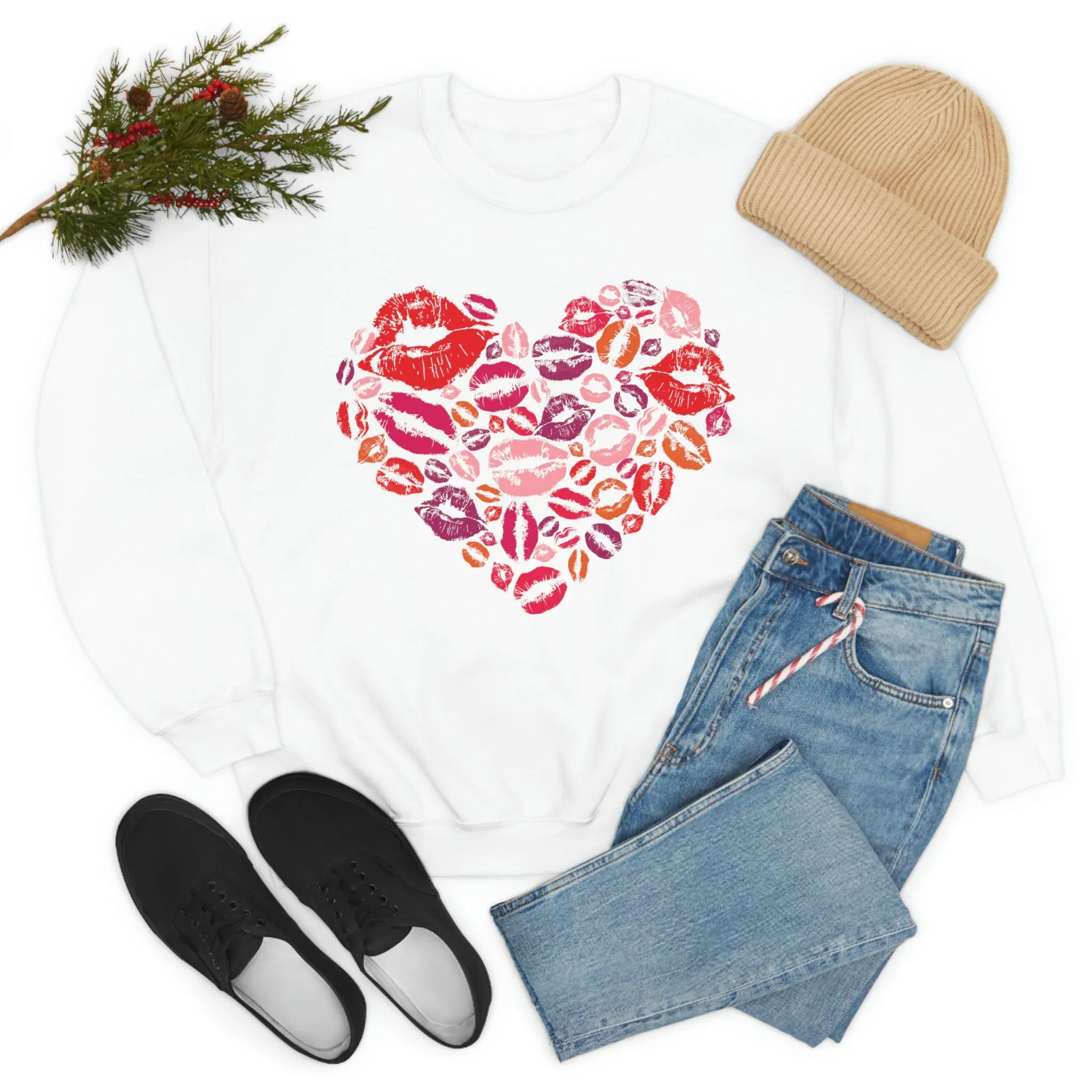 Heart Kisses Unisex Sweatshirt sold by Always Stylish Mama product image thumbnail 5