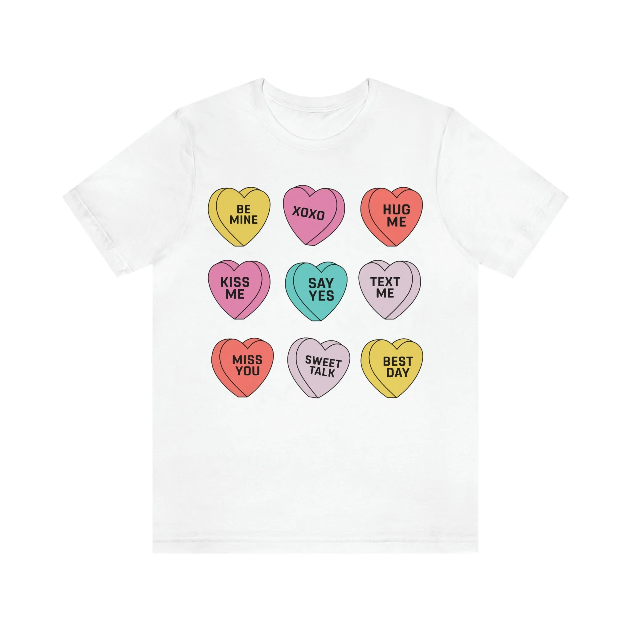 Candy Conversation Hearts Unisex Tee sold by Always Stylish Mama