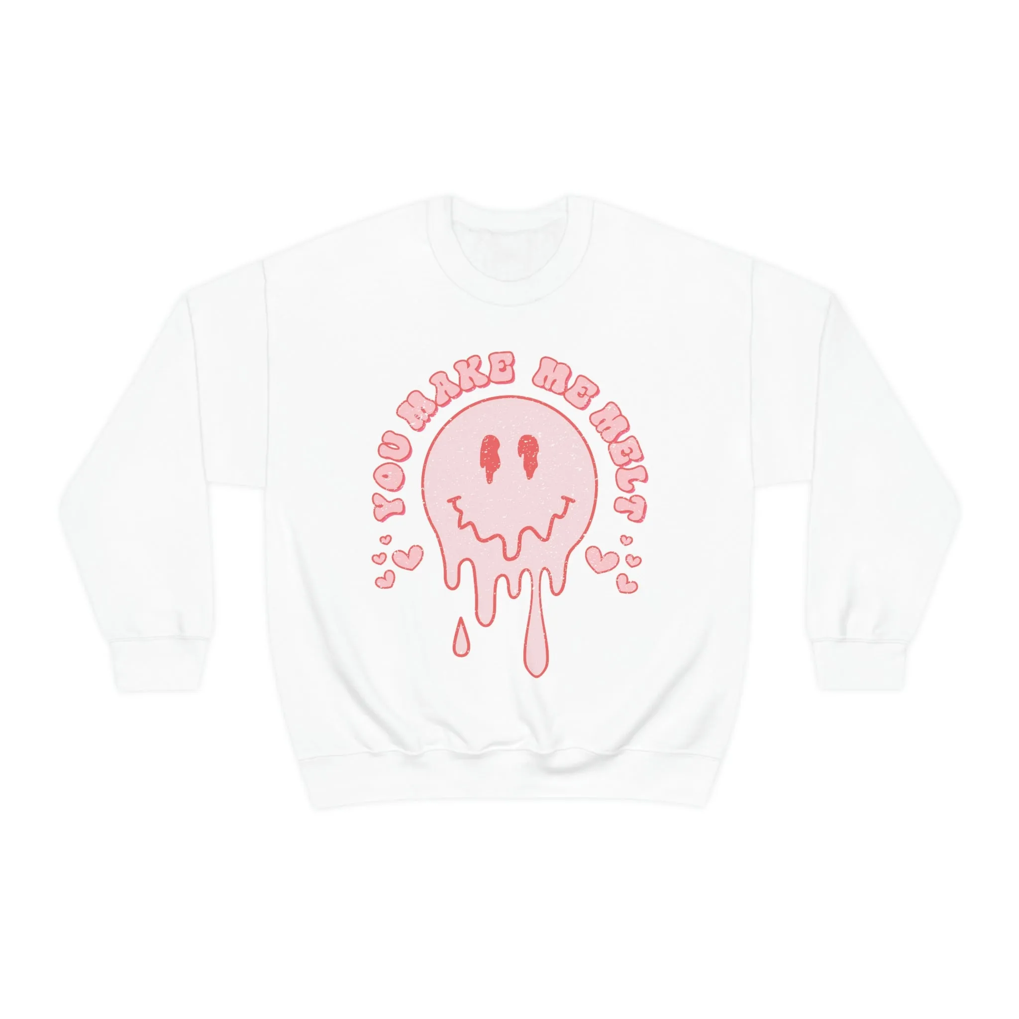 You Make My Heart Melt Smiley Face Valentine Unisex Sweatshirt sold by Always Stylish Mama