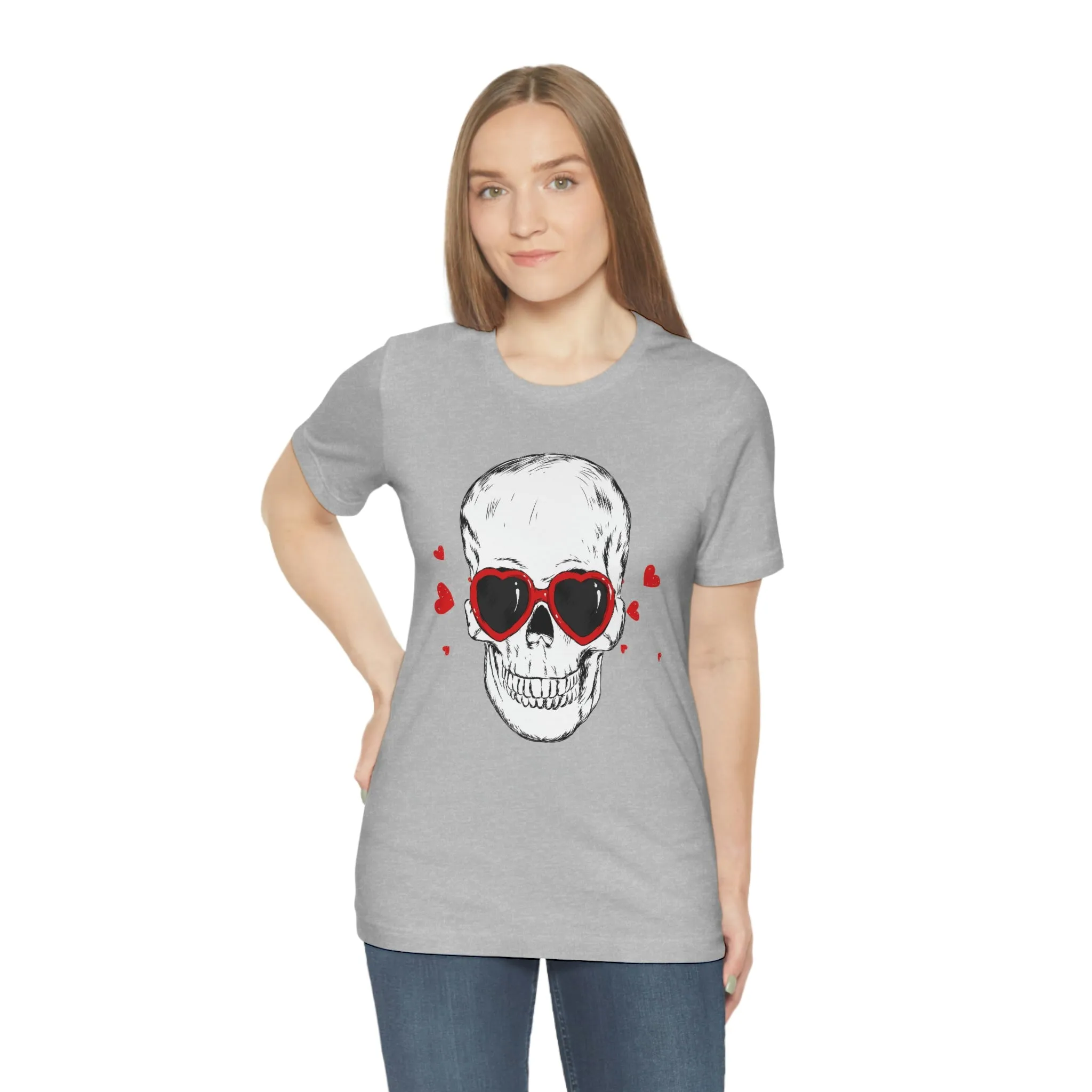 Skull Love Unisex Tee sold by Always Stylish Mama product image thumbnail 3