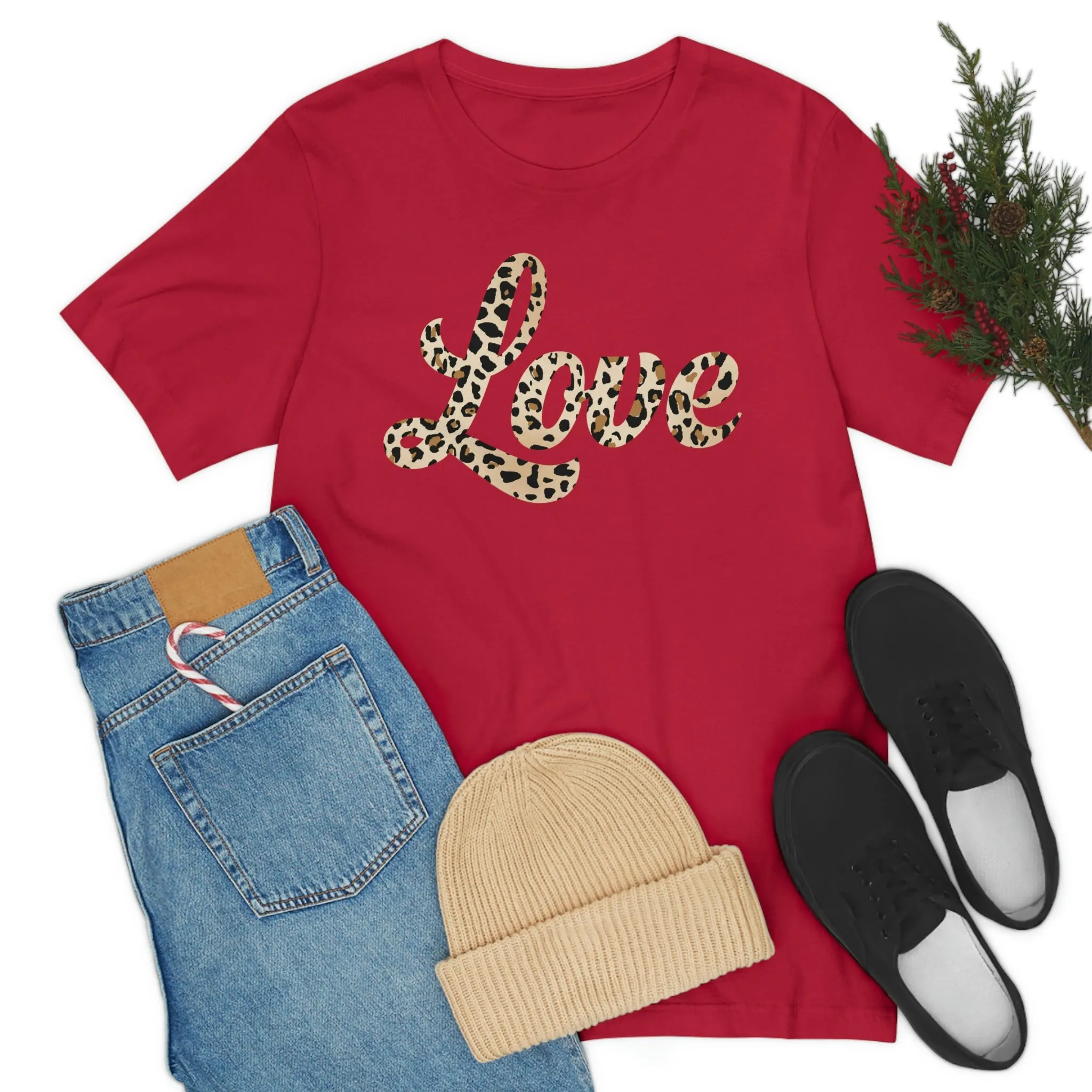 Leopard Love Valentine Unisex Tee sold by Always Stylish Mama product image thumbnail 5