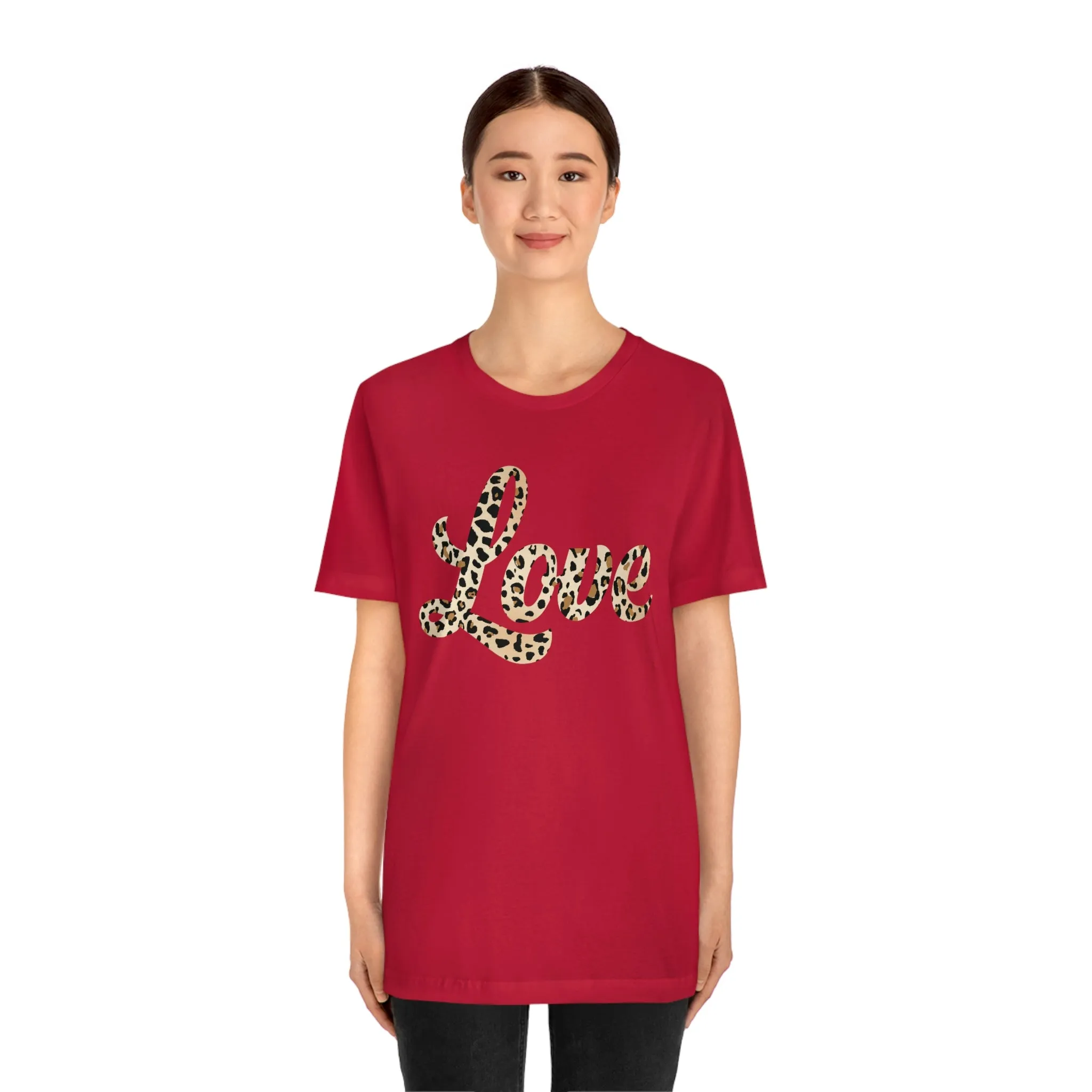 Leopard Love Valentine Unisex Tee sold by Always Stylish Mama product image thumbnail 2