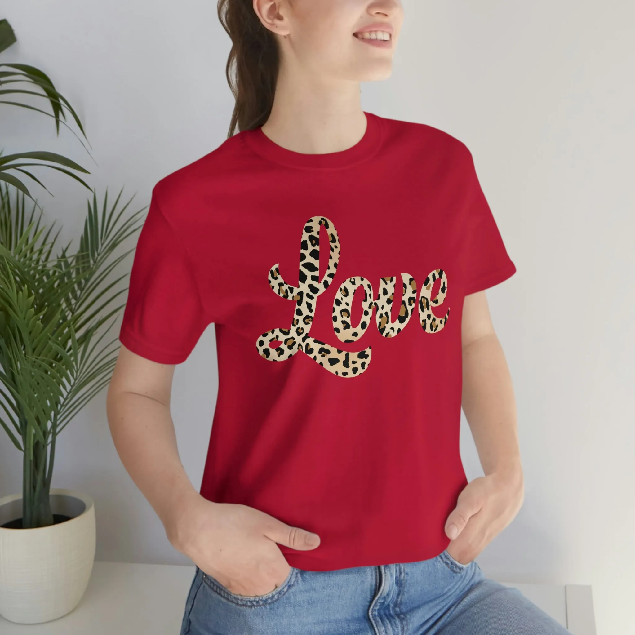 Leopard Love Valentine Unisex Tee sold by Always Stylish Mama product image thumbnail 4