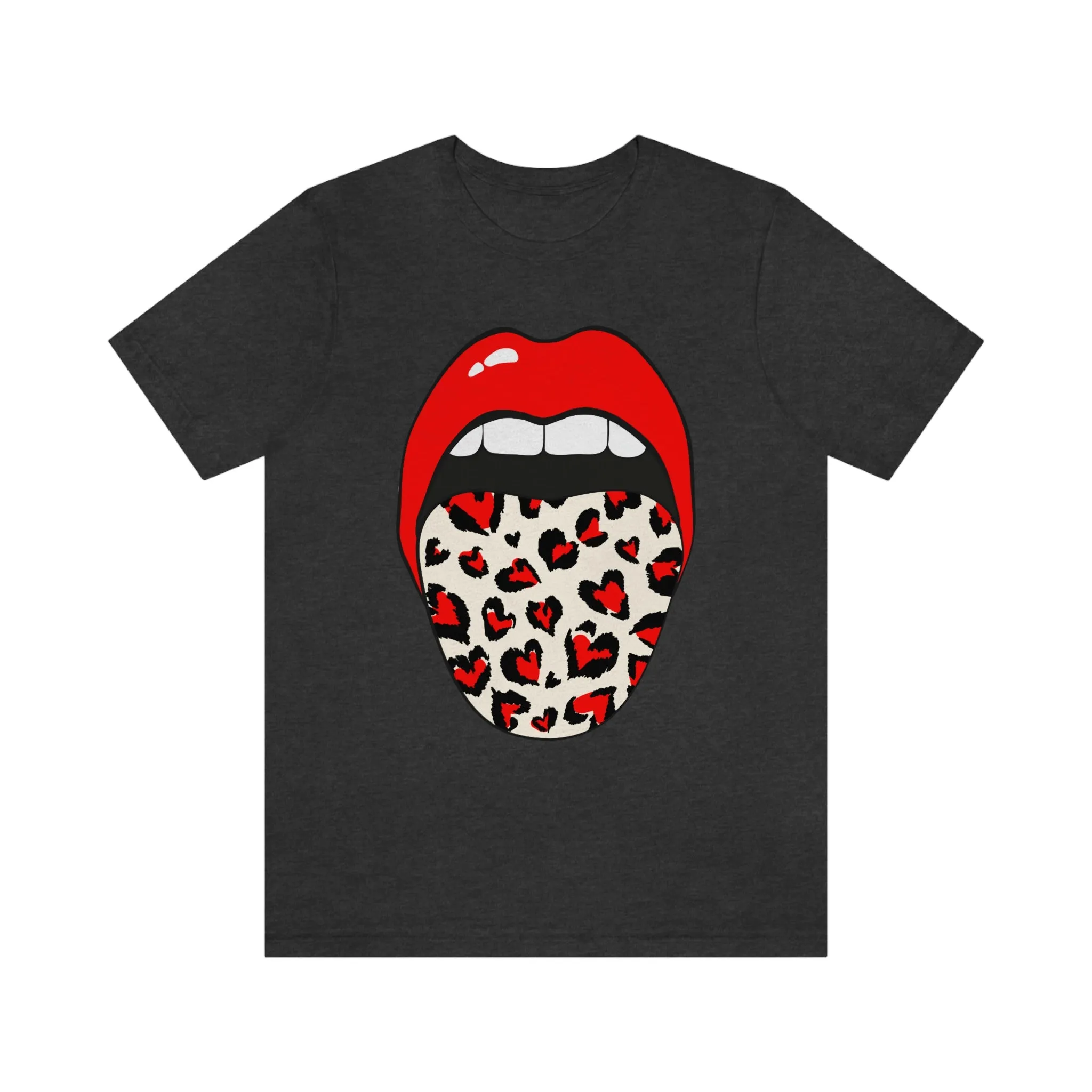 Valentine Hearts Tongue Out Unisex Short Sleeve Tee sold by Always Stylish Mama