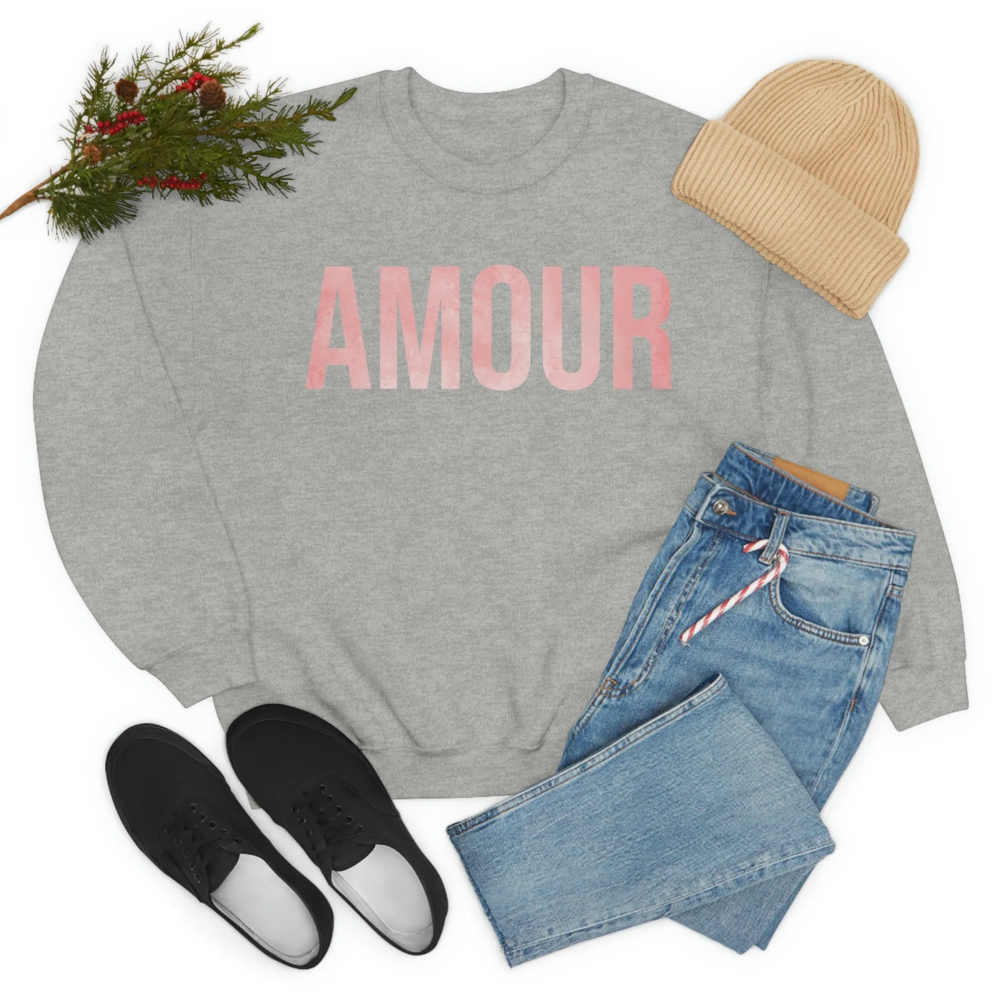 Amour Unisex Sweatshirt sold by Always Stylish Mama product image thumbnail 5