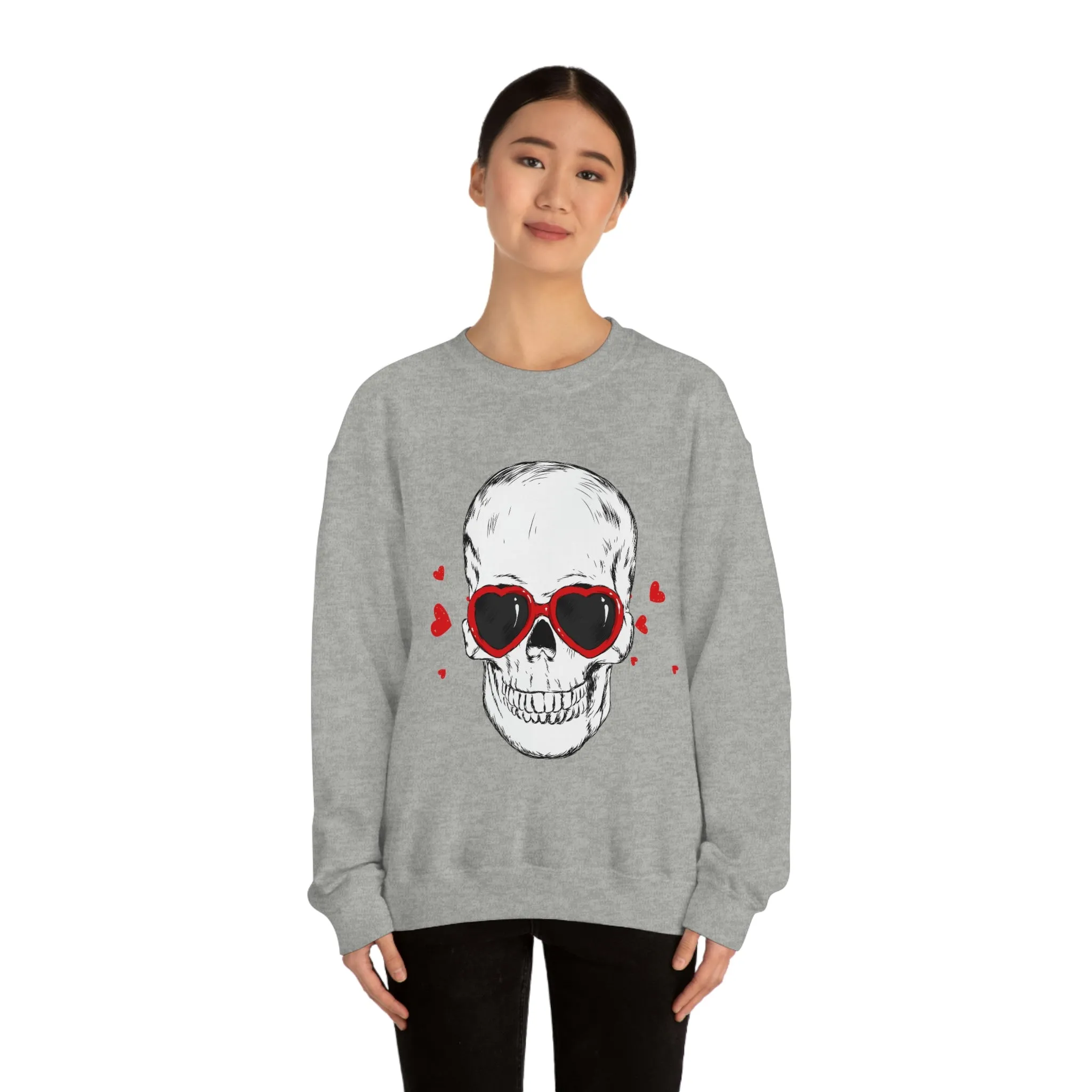 Skull Love Unisex Sweatshirt sold by Always Stylish Mama product image thumbnail 2