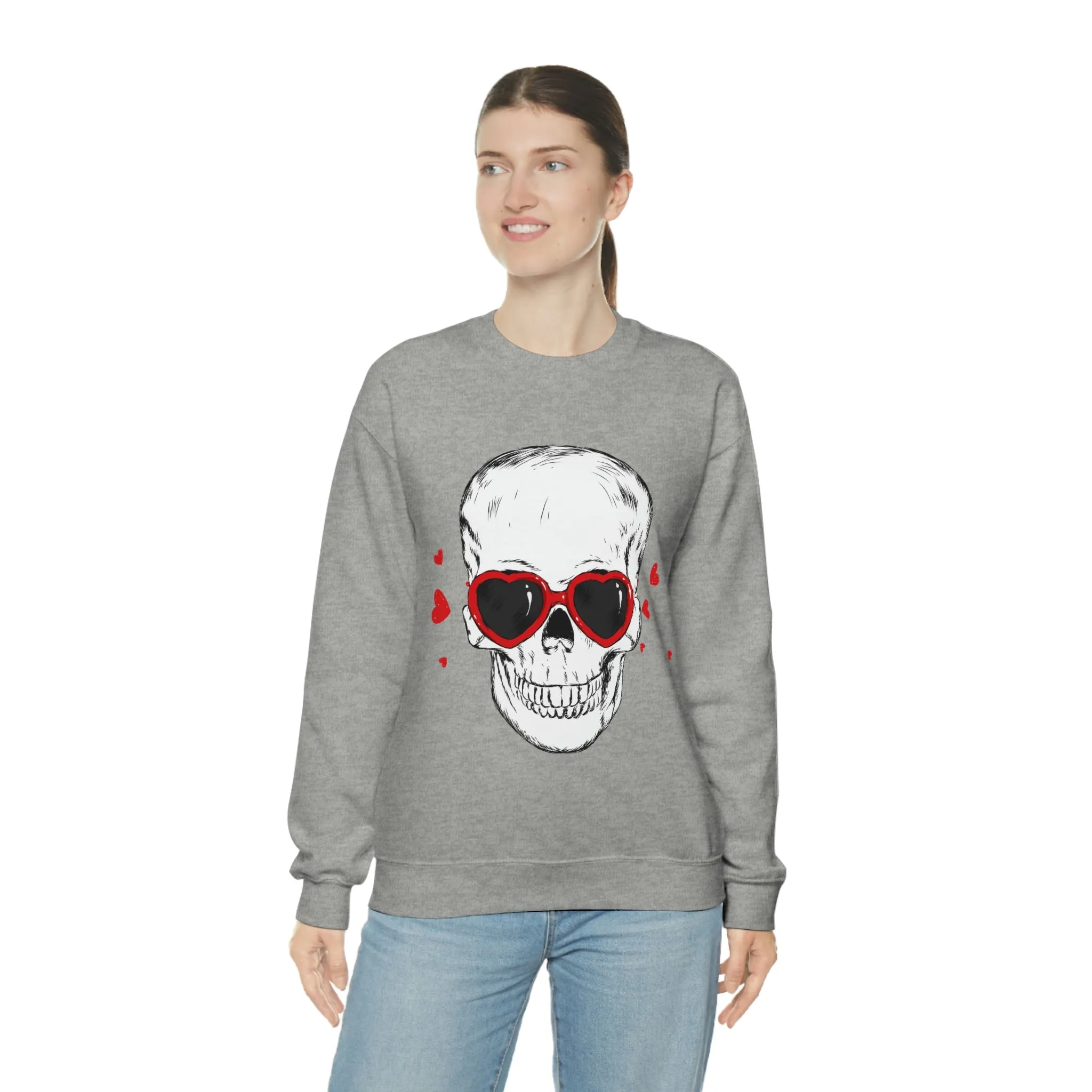 Skull Love Unisex Sweatshirt sold by Always Stylish Mama product image thumbnail 3