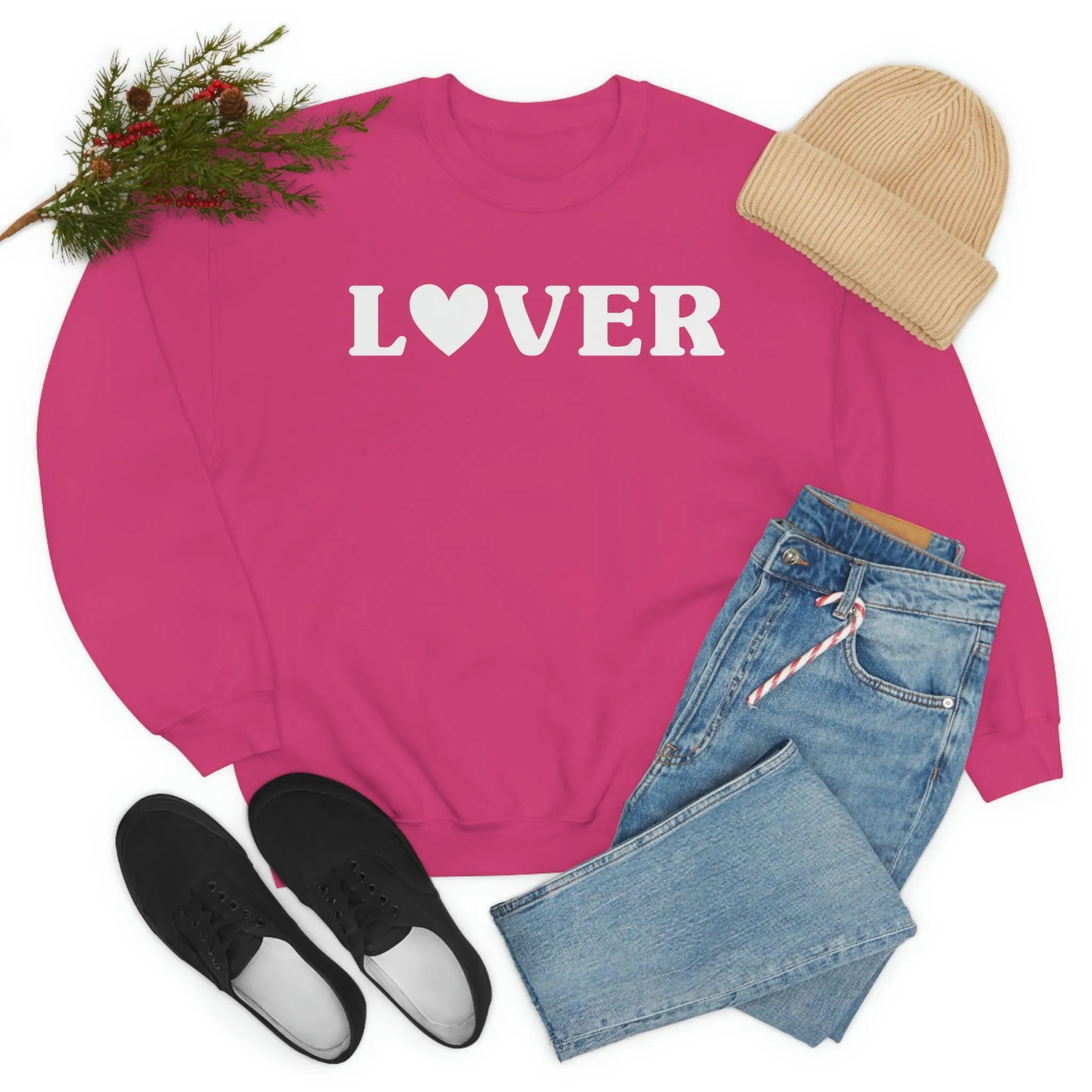 Lover Heart Unisex Sweatshirt sold by Always Stylish Mama product image thumbnail 5