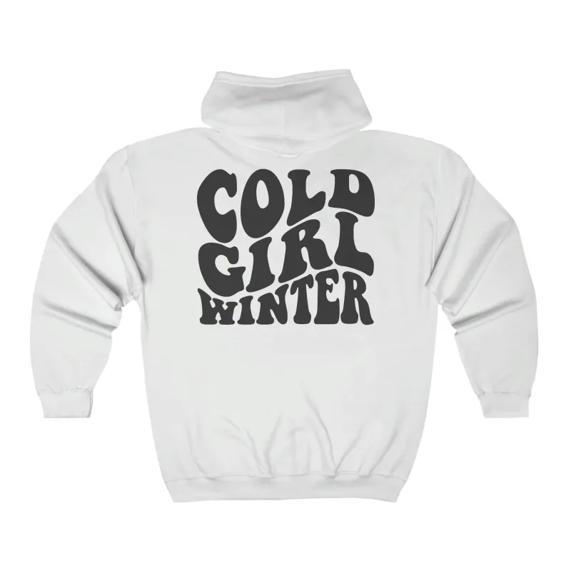 Cold Girl Winter Zip Up Hoodie sold by Always Stylish Mama