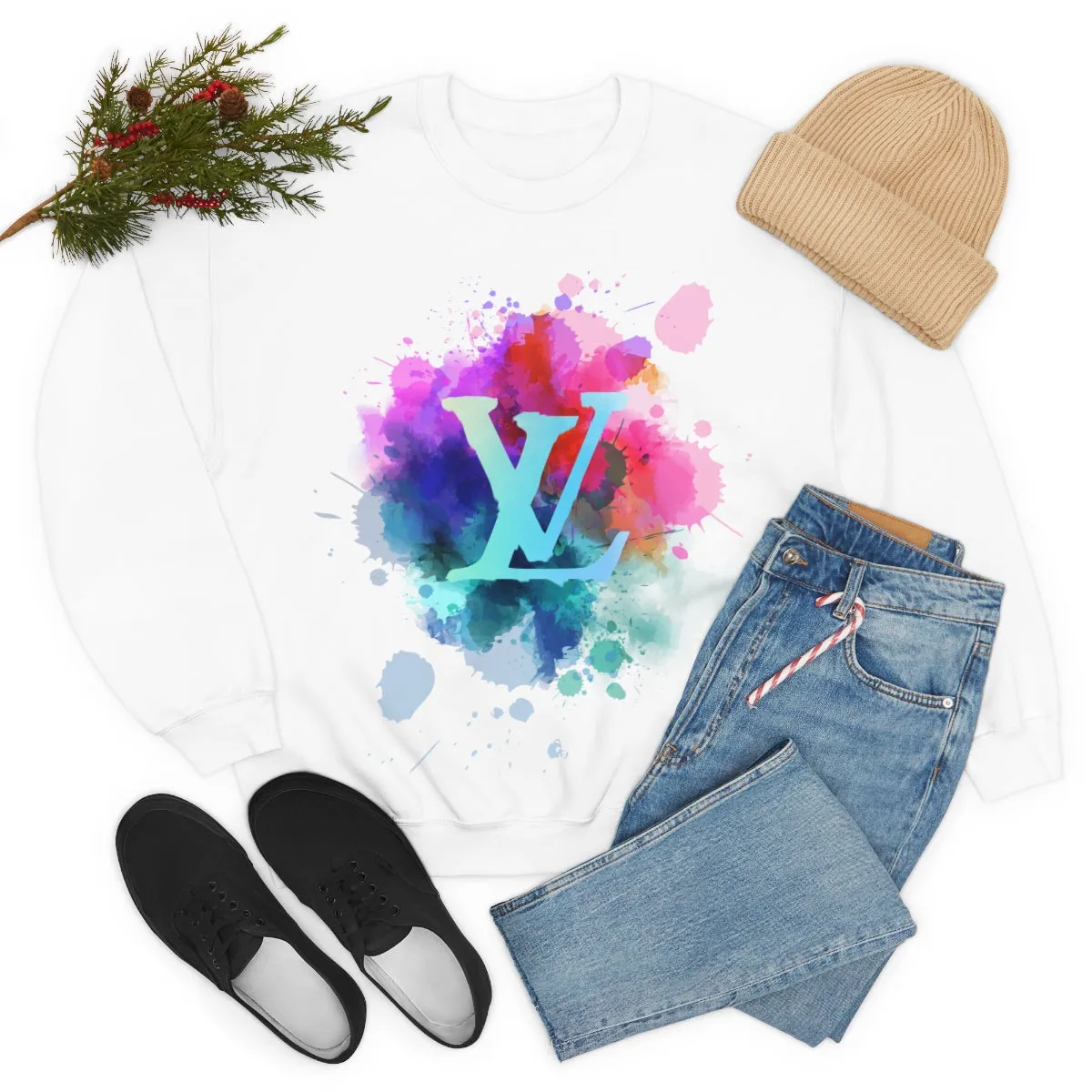 Watercolor Splash Sweatshirt sold by Always Stylish Mama product image thumbnail 5