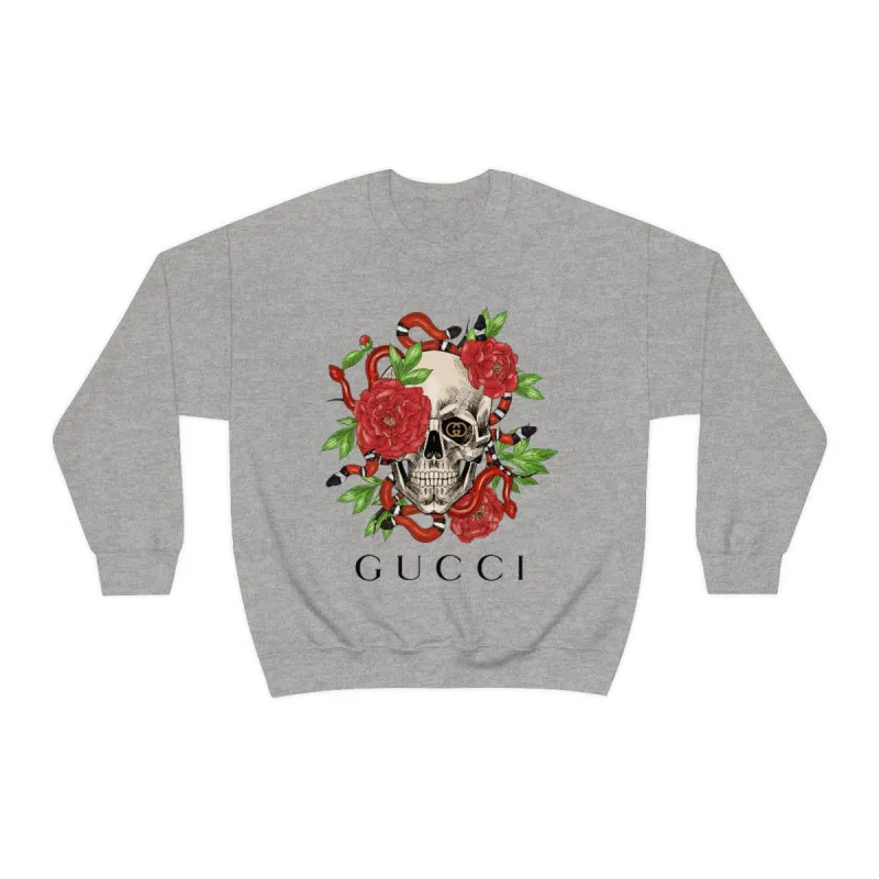 Skull Snake Roses Double G Unisex Sweatshirt sold by Always Stylish Mama