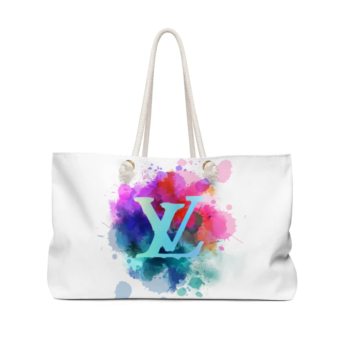 Watercolor Splash Weekender Bag sold by Always Stylish Mama product image thumbnail 2