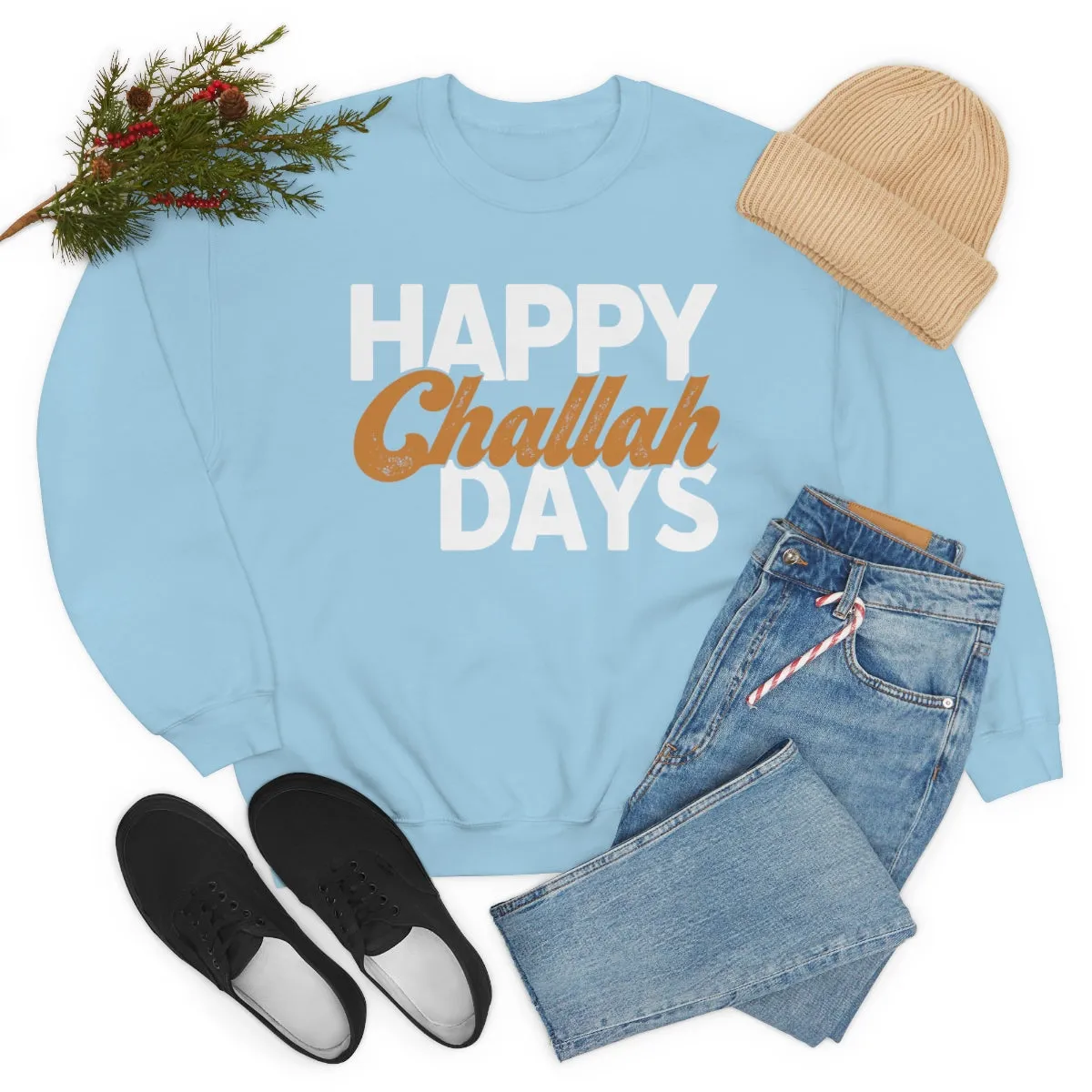 Happy Challah Days Unisex Sweatshirt sold by Always Stylish Mama product image thumbnail 5