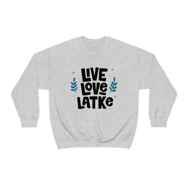 Live Love Latke Hanukkah Unisex Sweatshirt sold by Always Stylish Mama