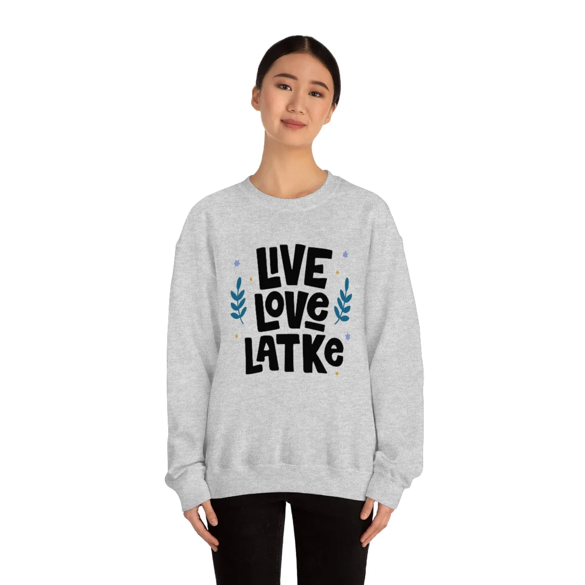 Live Love Latke Hanukkah Unisex Sweatshirt sold by Always Stylish Mama product image thumbnail 2