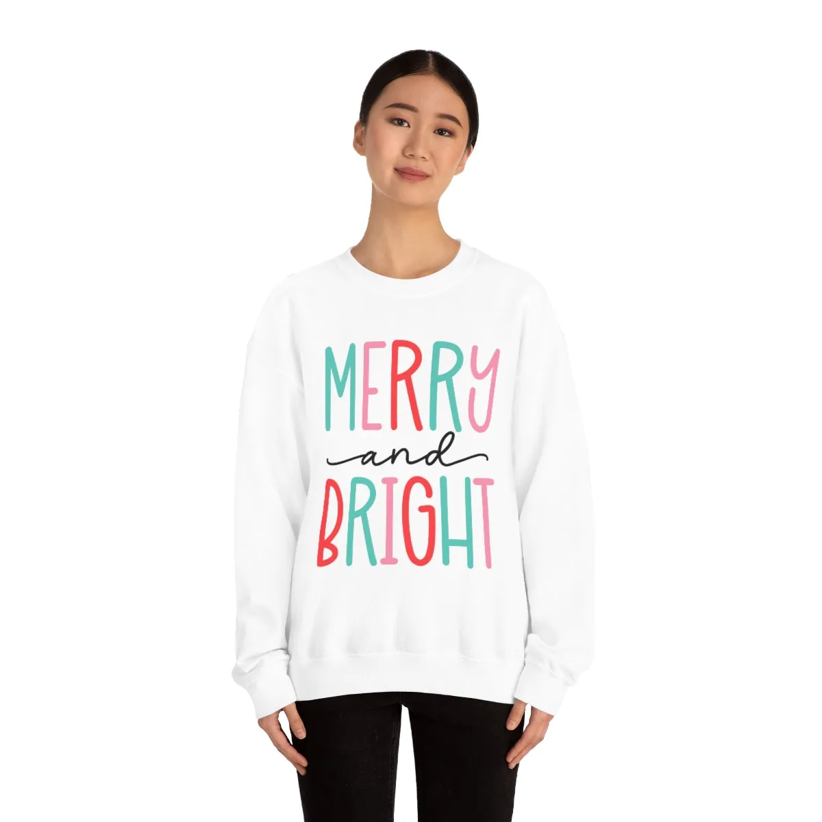 Merry and Bright Unisex Sweatshirt sold by Always Stylish Mama product image thumbnail 2