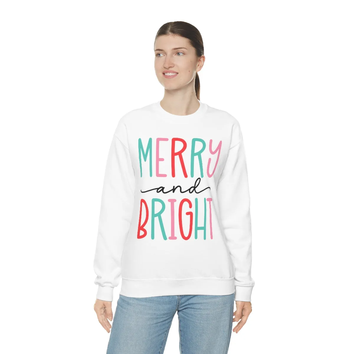 Merry and Bright Unisex Sweatshirt sold by Always Stylish Mama product image thumbnail 3