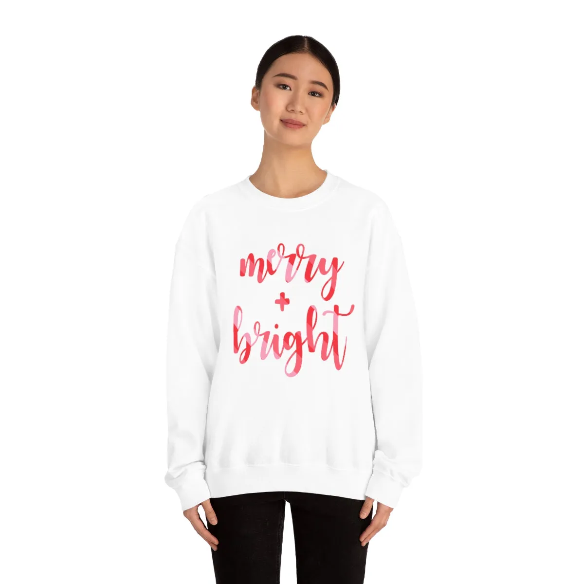 Merry & Bright Stripes Unisex Sweatshirt sold by Always Stylish Mama product image thumbnail 2