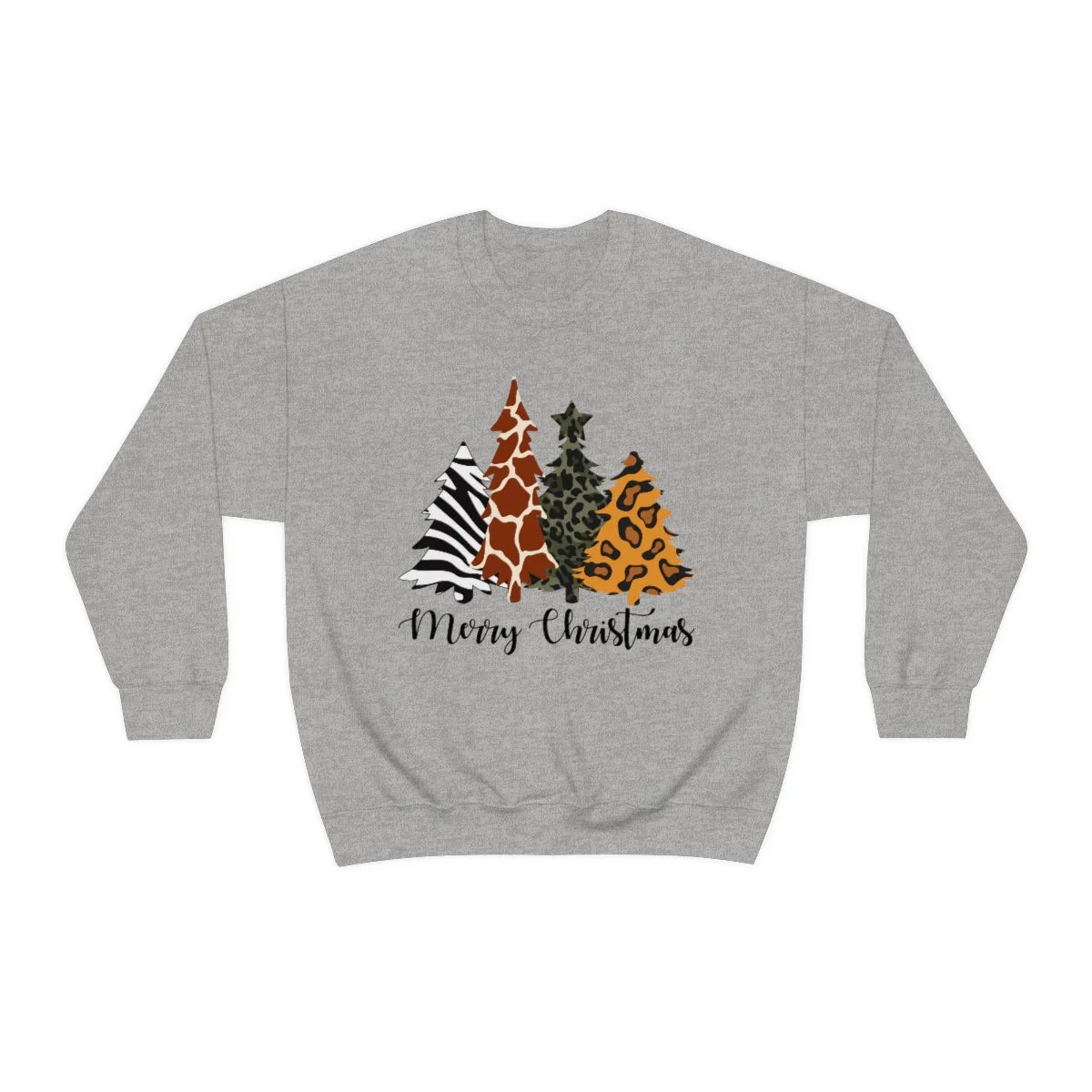 Animal Print Christmas Trees Unisex Sweatshirt sold by Always Stylish Mama