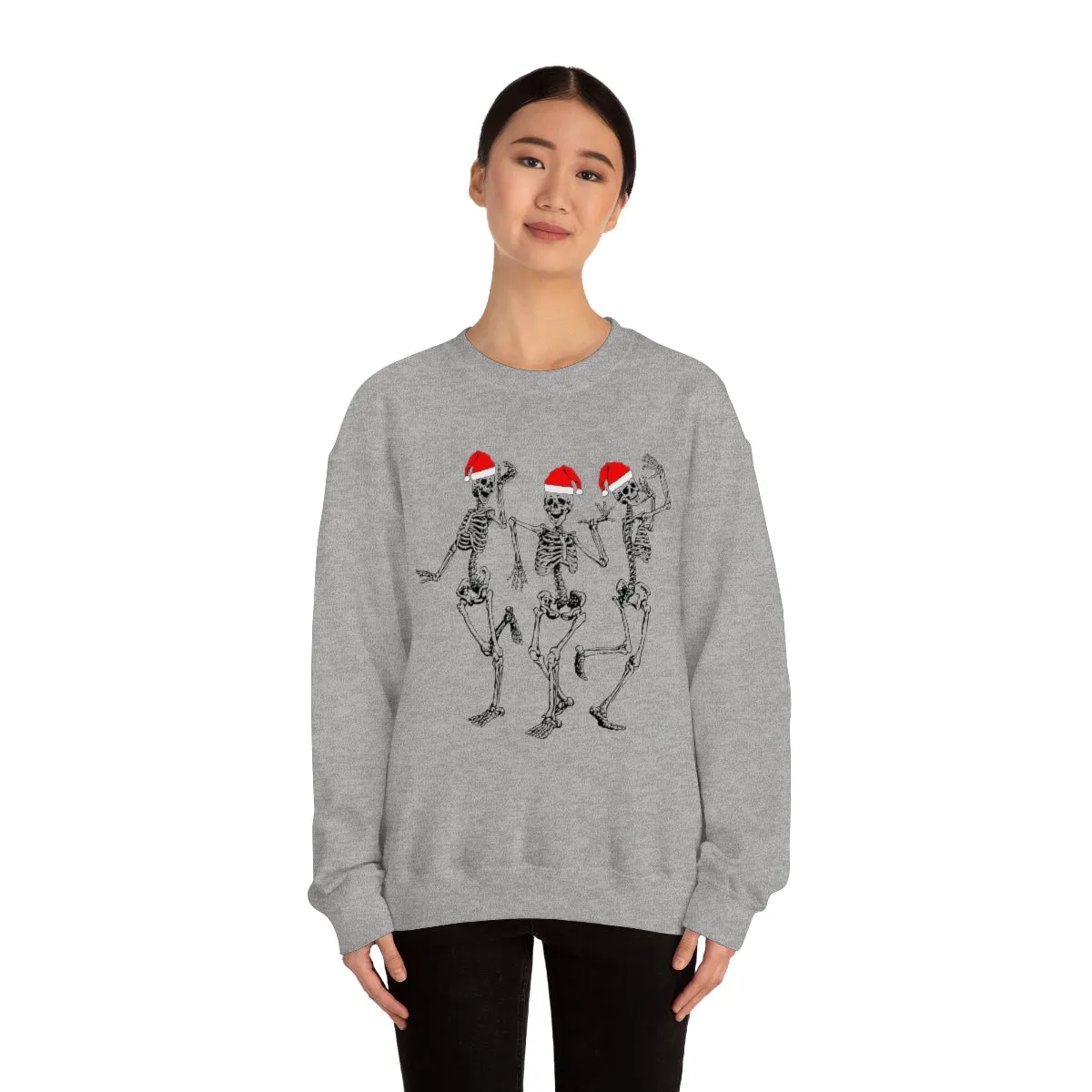 Dancing Skeleton Santas Unisex Sweatshirt sold by Always Stylish Mama product image thumbnail 2
