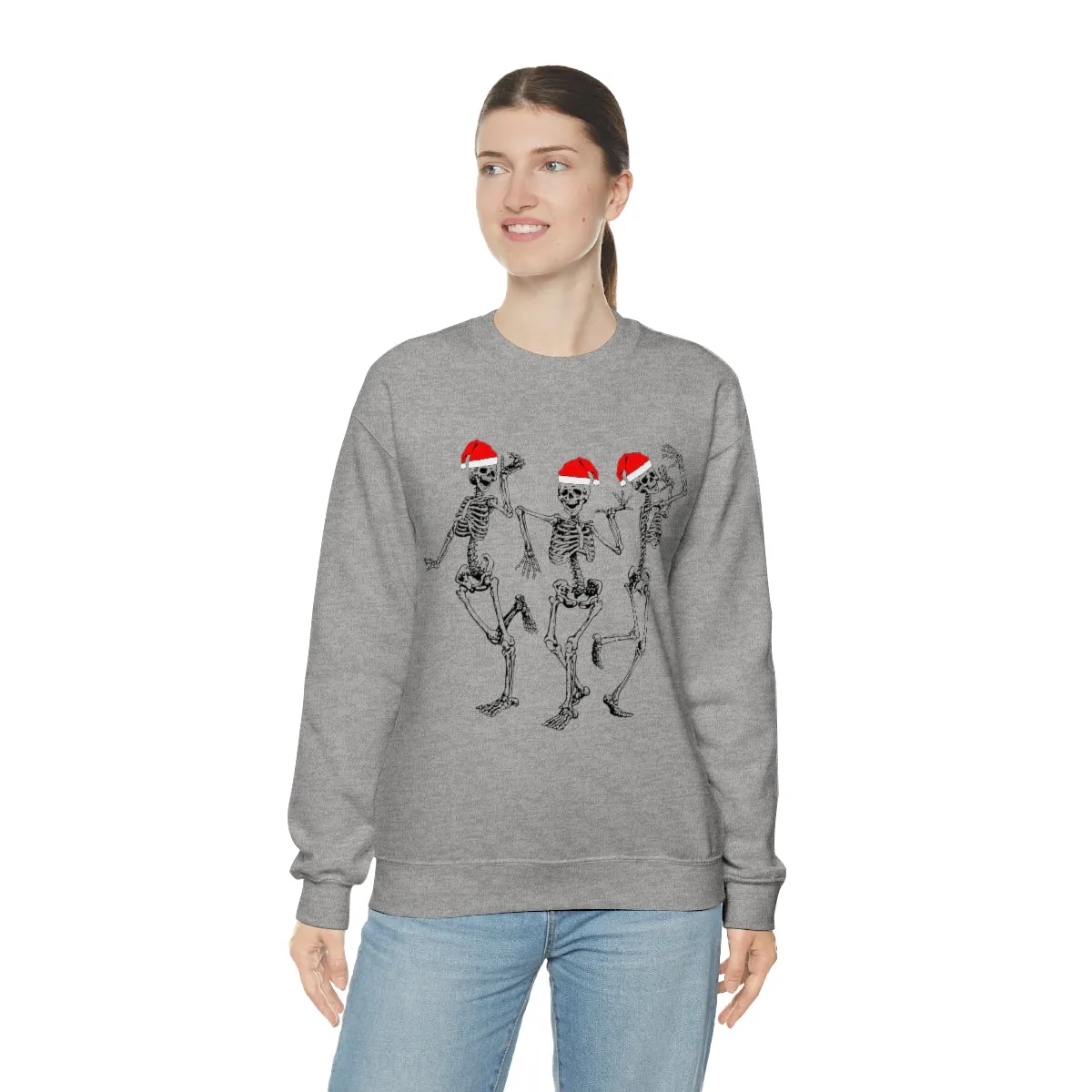 Dancing Skeleton Santas Unisex Sweatshirt sold by Always Stylish Mama product image thumbnail 3