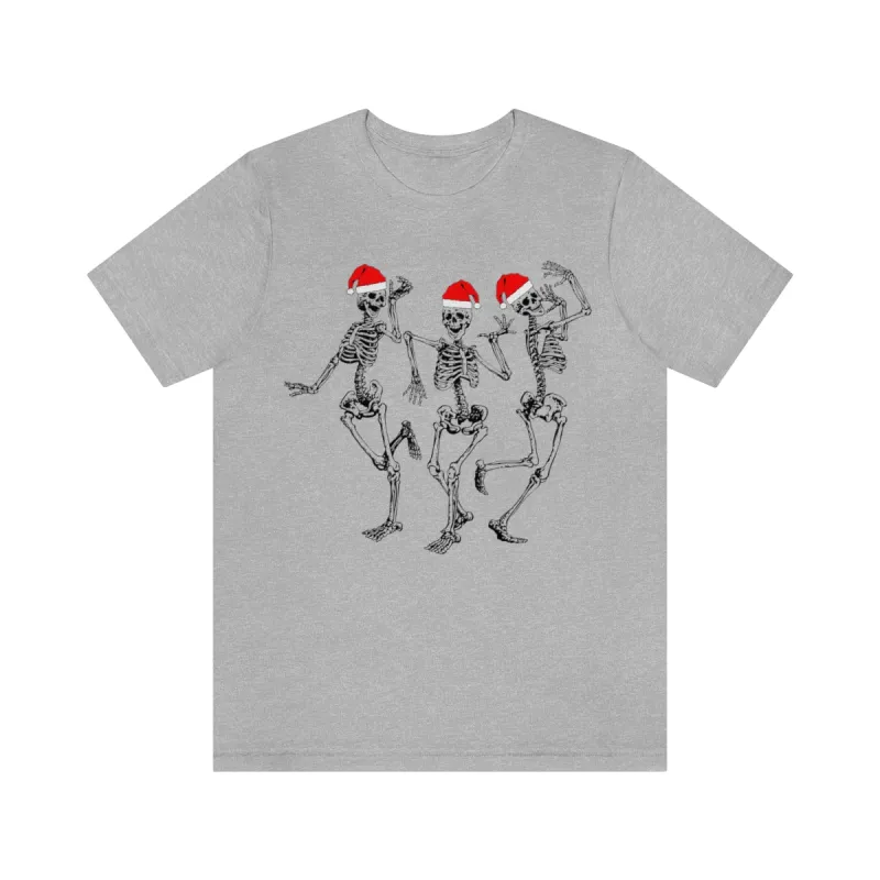 Dancing Skeleton Santas Unisex Tee sold by Always Stylish Mama