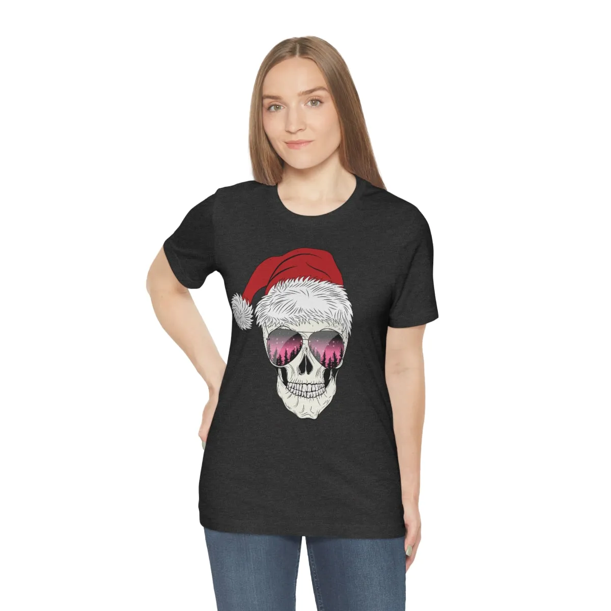 Santa Skull Unisex Tee sold by Always Stylish Mama product image thumbnail 4