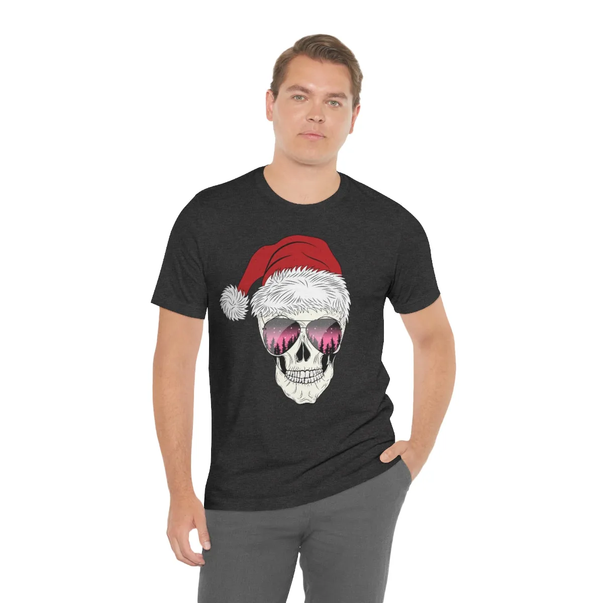Santa Skull Unisex Tee sold by Always Stylish Mama product image thumbnail 5