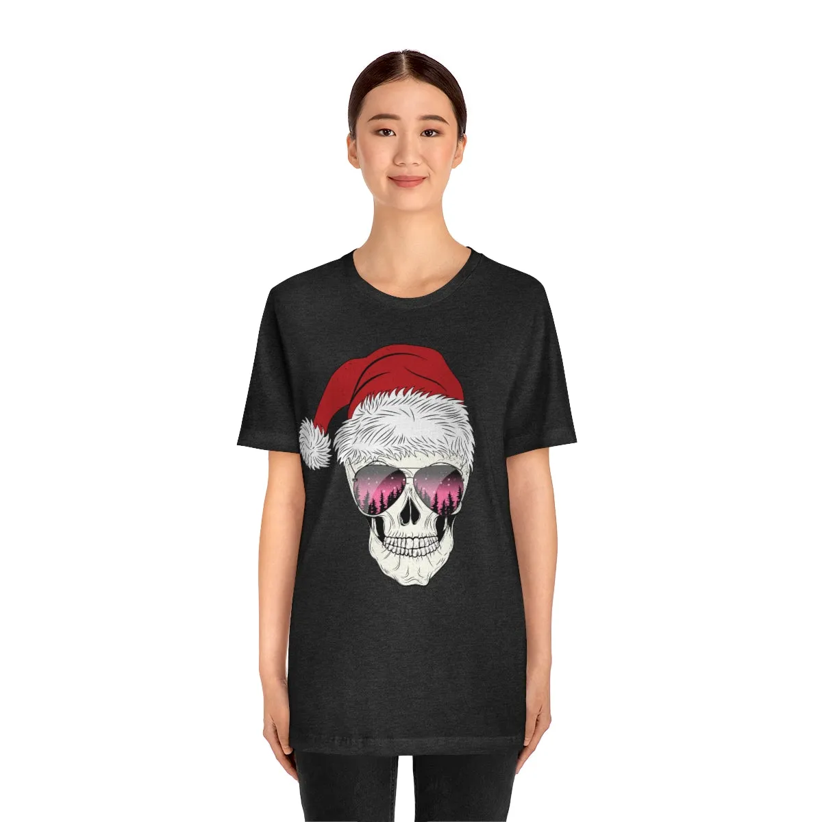 Santa Skull Unisex Tee sold by Always Stylish Mama product image thumbnail 2