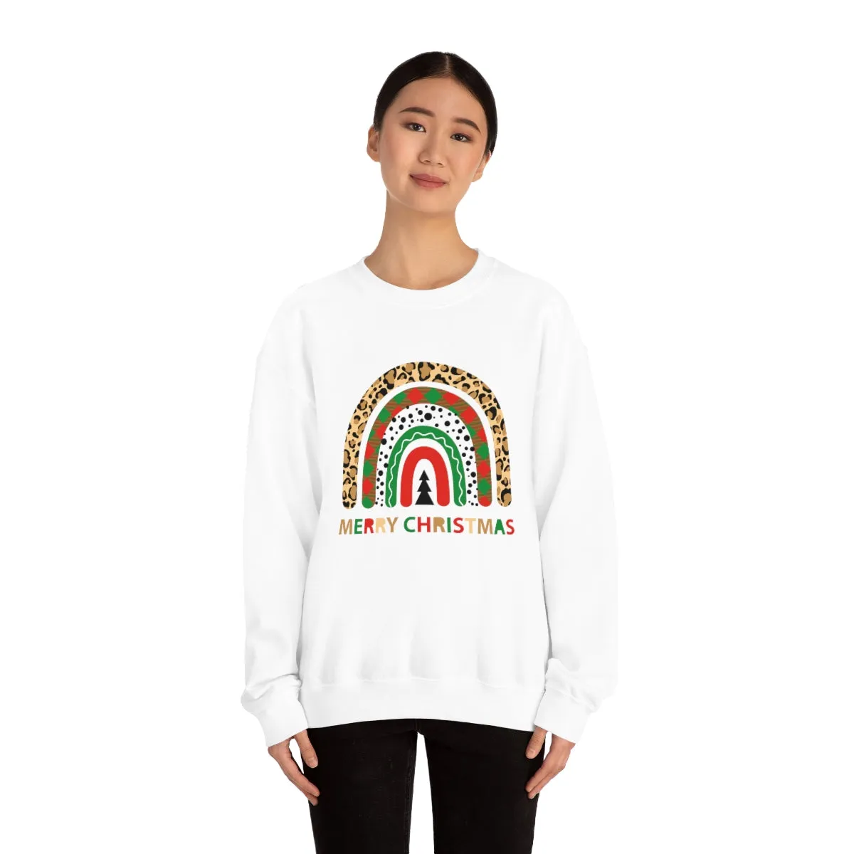 Christmas Rainbow Unisex Sweatshirt sold by Always Stylish Mama product image thumbnail 2