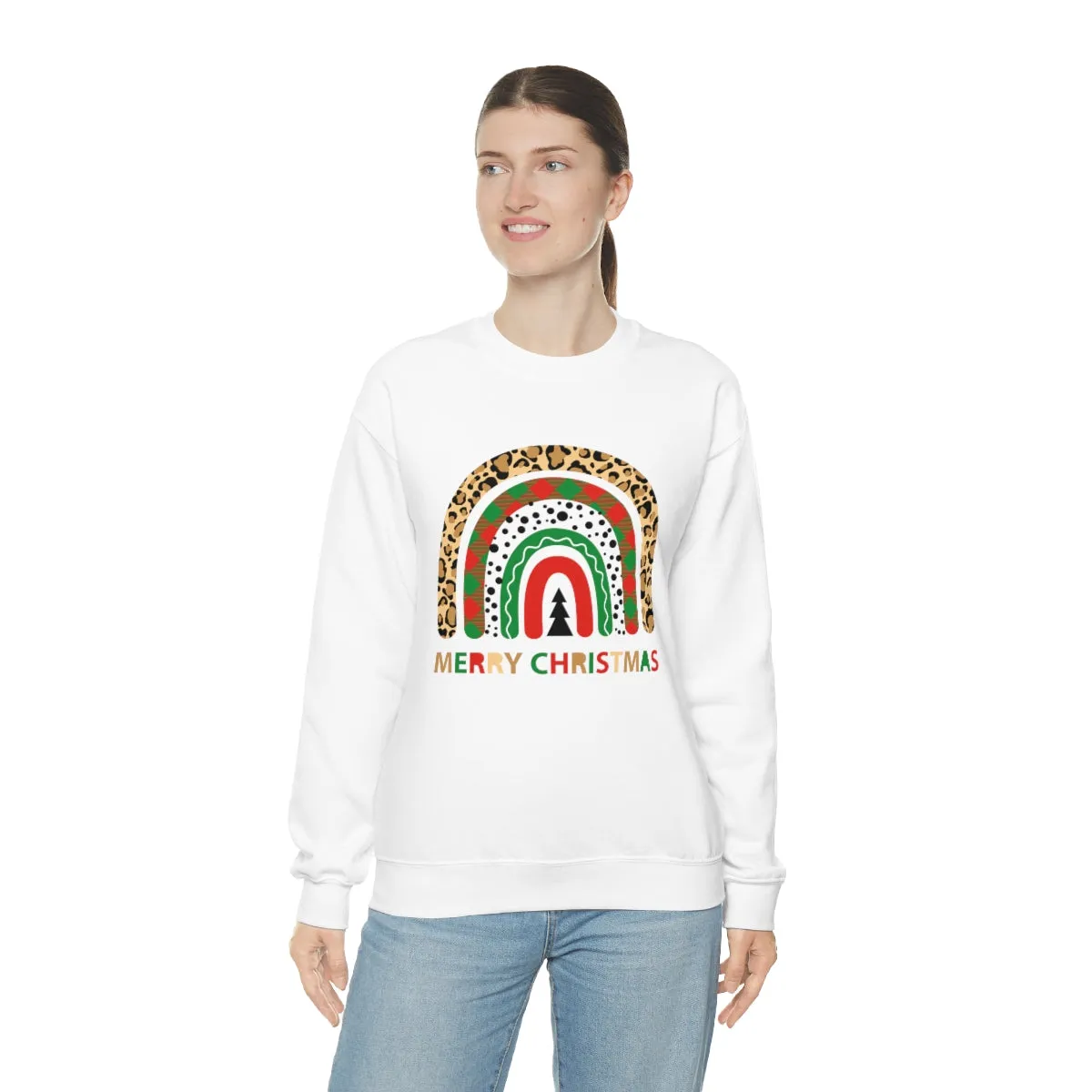 Christmas Rainbow Unisex Sweatshirt sold by Always Stylish Mama product image thumbnail 3