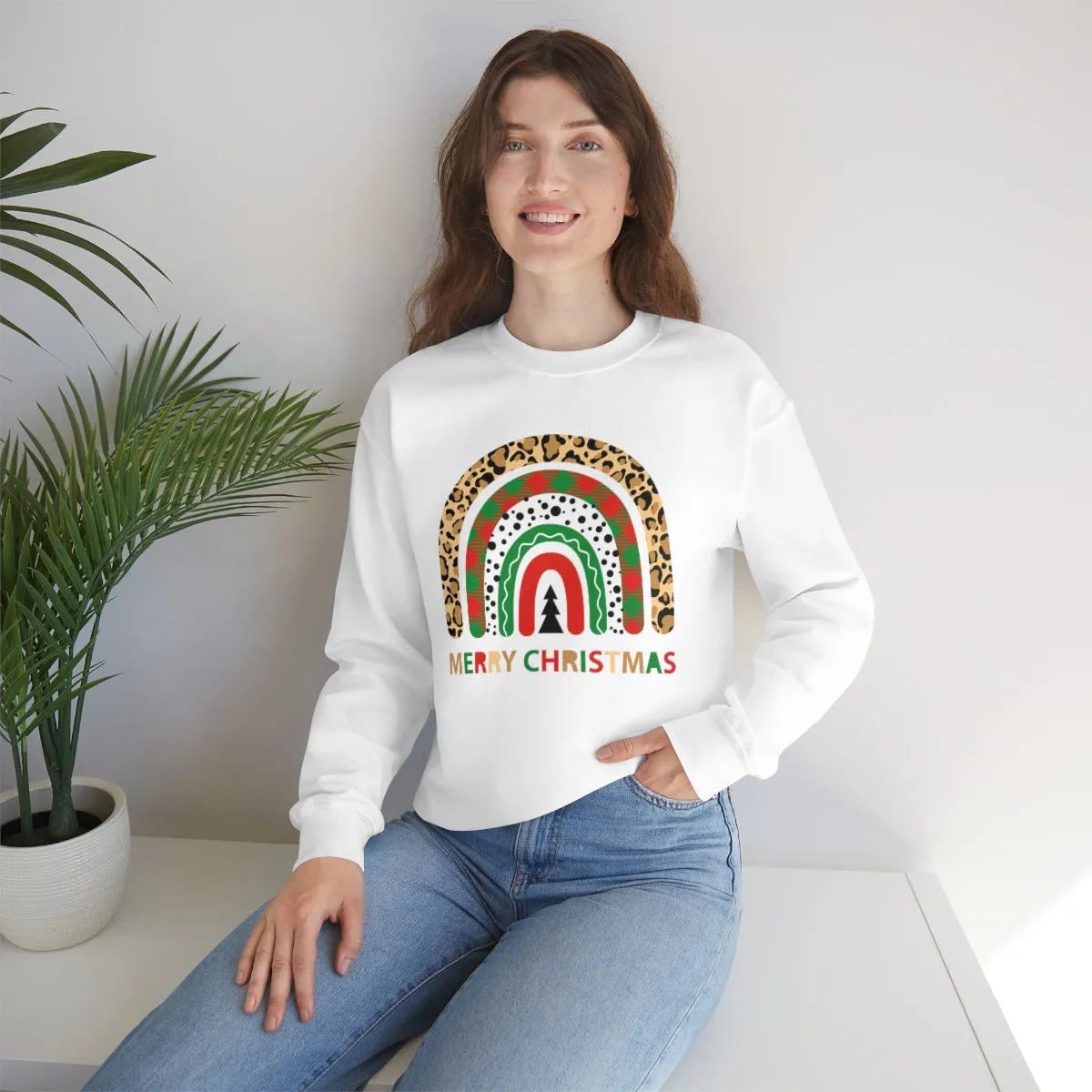 Christmas Rainbow Unisex Sweatshirt sold by Always Stylish Mama product image thumbnail 4