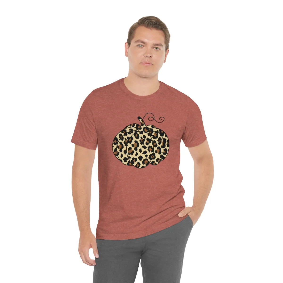 Leopard Pumpkin Unisex Tee sold by Always Stylish Mama product image thumbnail 5