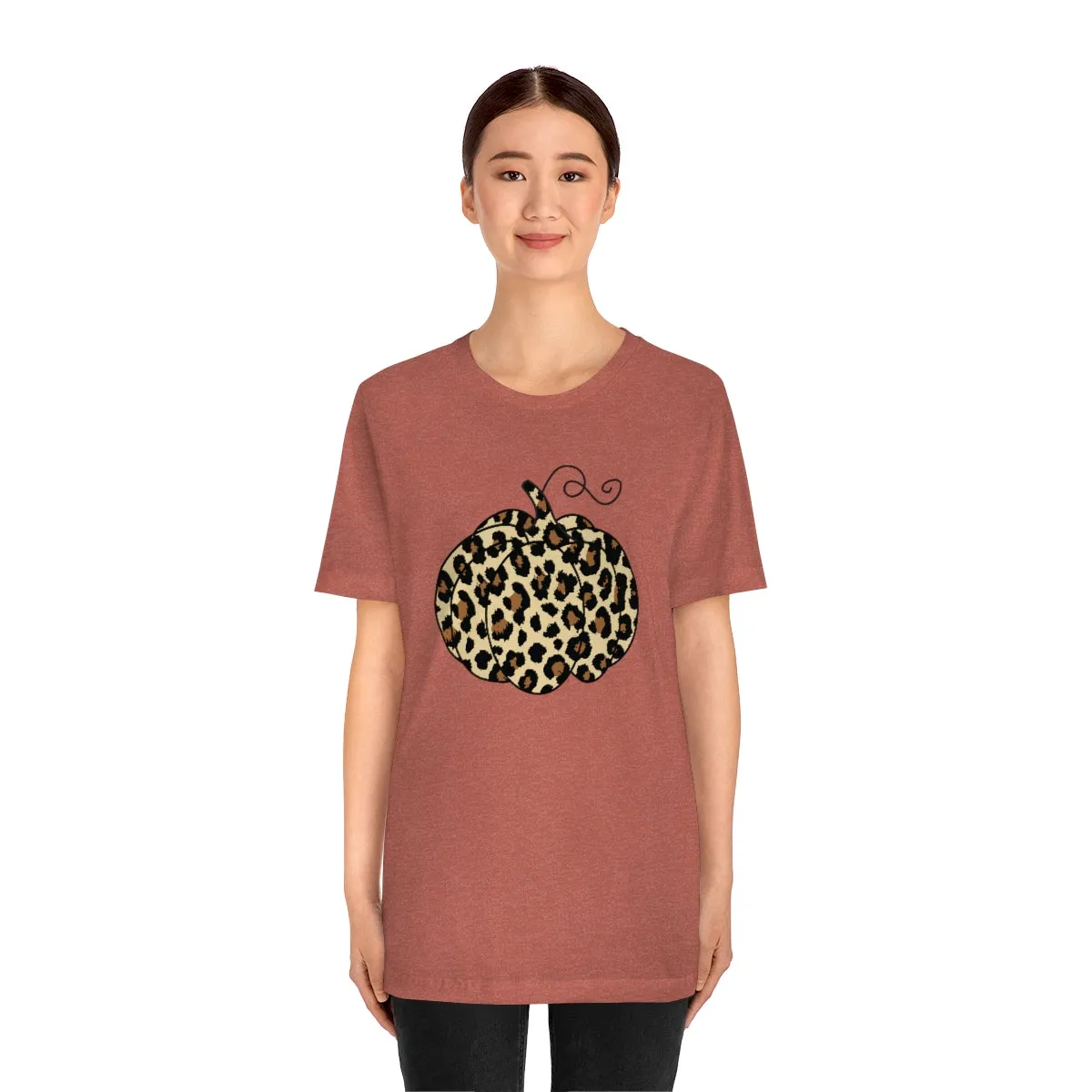 Leopard Pumpkin Unisex Tee sold by Always Stylish Mama product image thumbnail 2