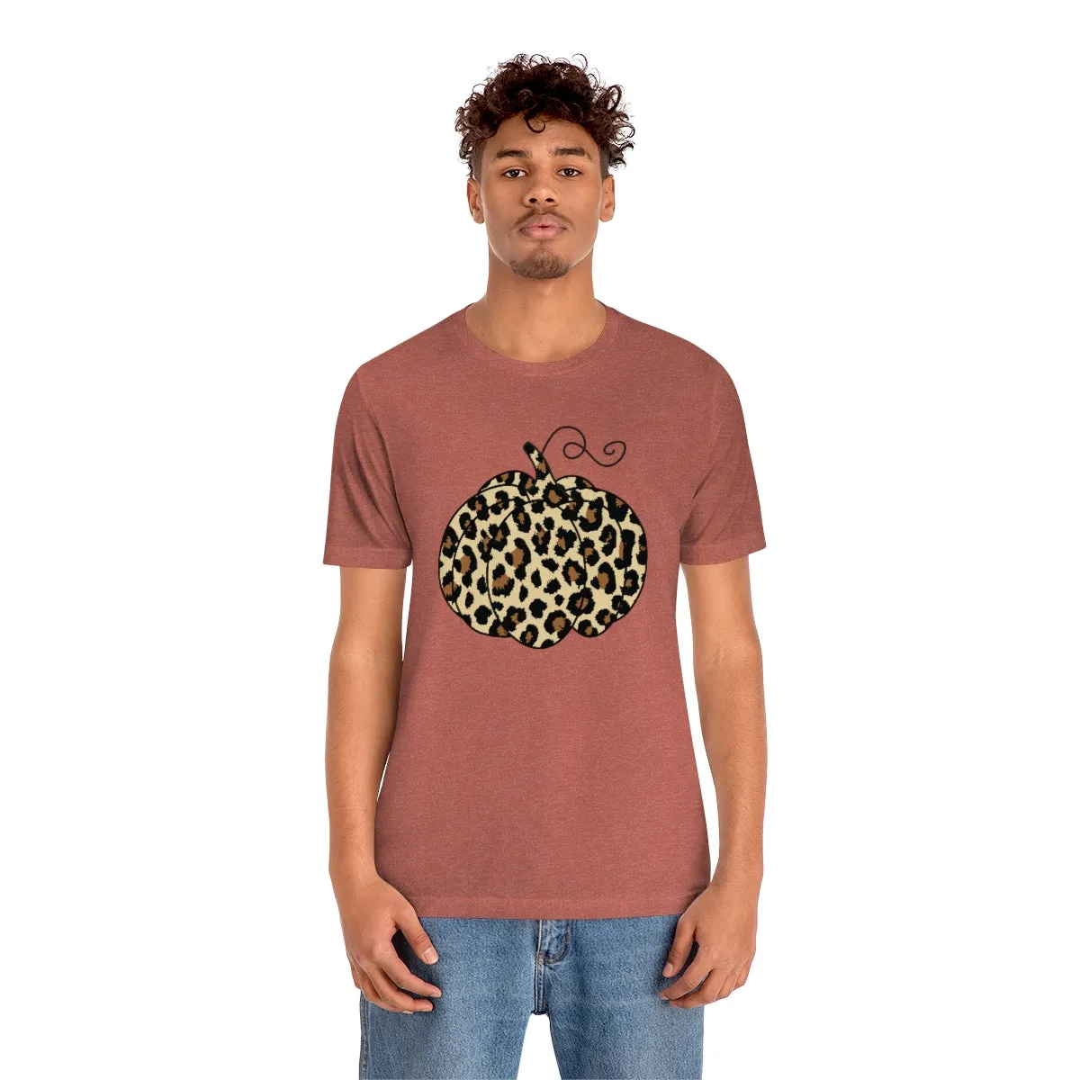 Leopard Pumpkin Unisex Tee sold by Always Stylish Mama product image thumbnail 3
