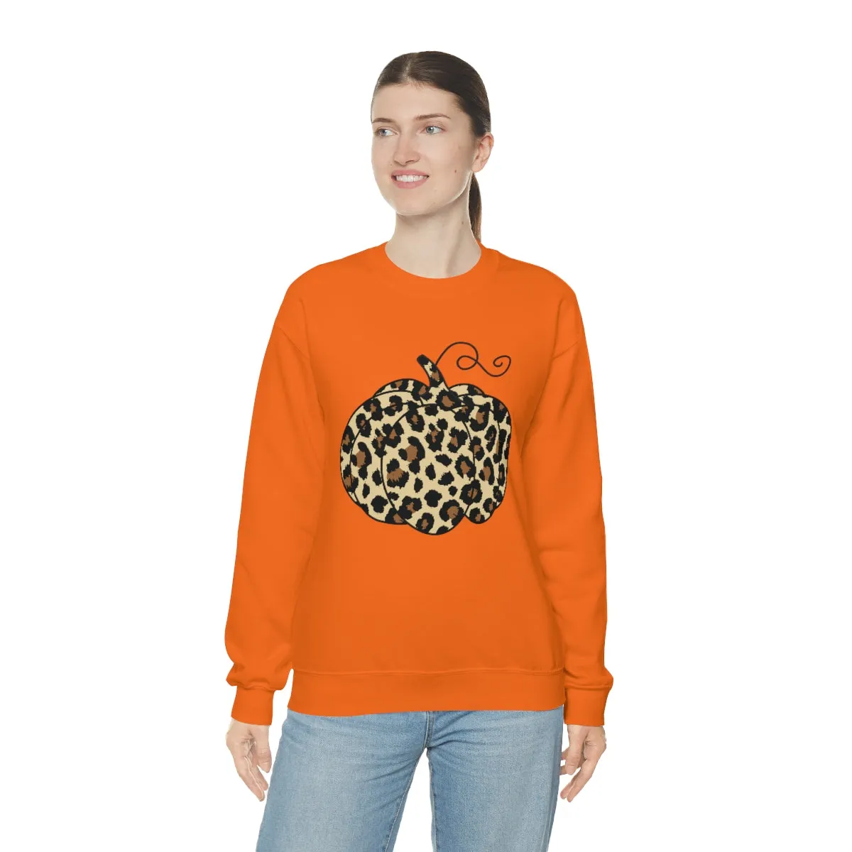 Leopard Pumpkin Unisex Sweatshirt sold by Always Stylish Mama product image thumbnail 5