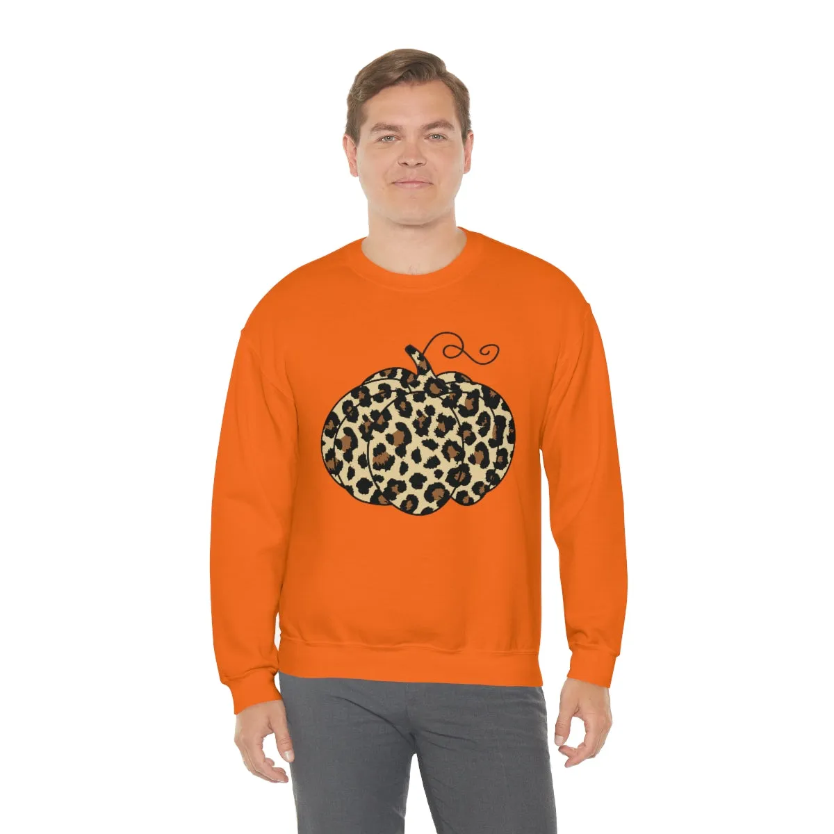 Leopard Pumpkin Unisex Sweatshirt sold by Always Stylish Mama product image thumbnail 4