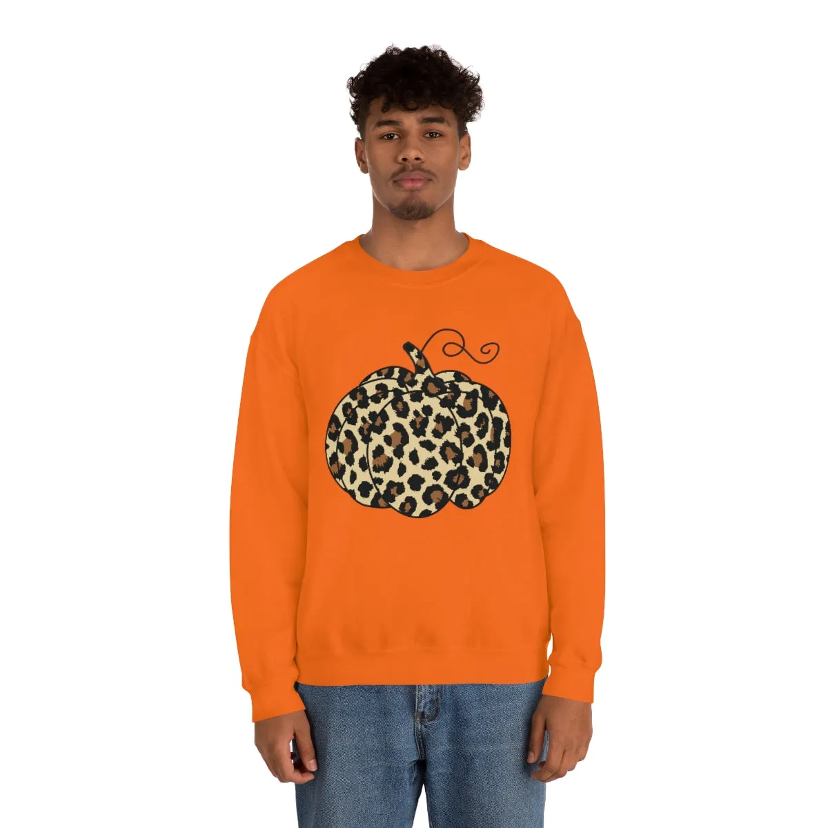 Leopard Pumpkin Unisex Sweatshirt sold by Always Stylish Mama product image thumbnail 3