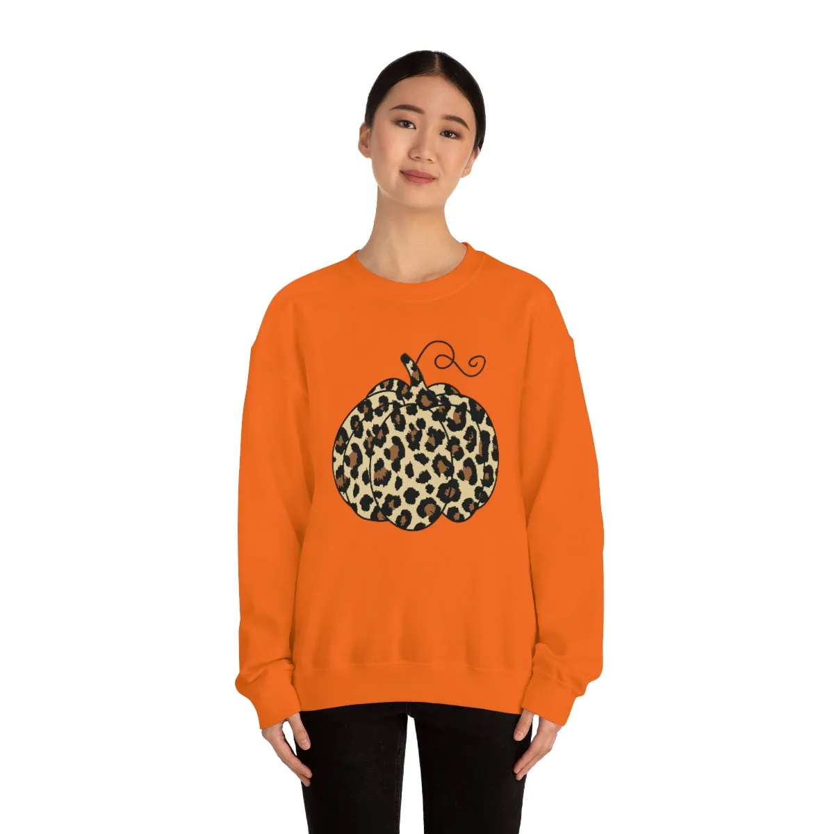 Leopard Pumpkin Unisex Sweatshirt sold by Always Stylish Mama product image thumbnail 2