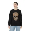 Skull Head Leopard Unisex Sweatshirt sold by Always Stylish Mama