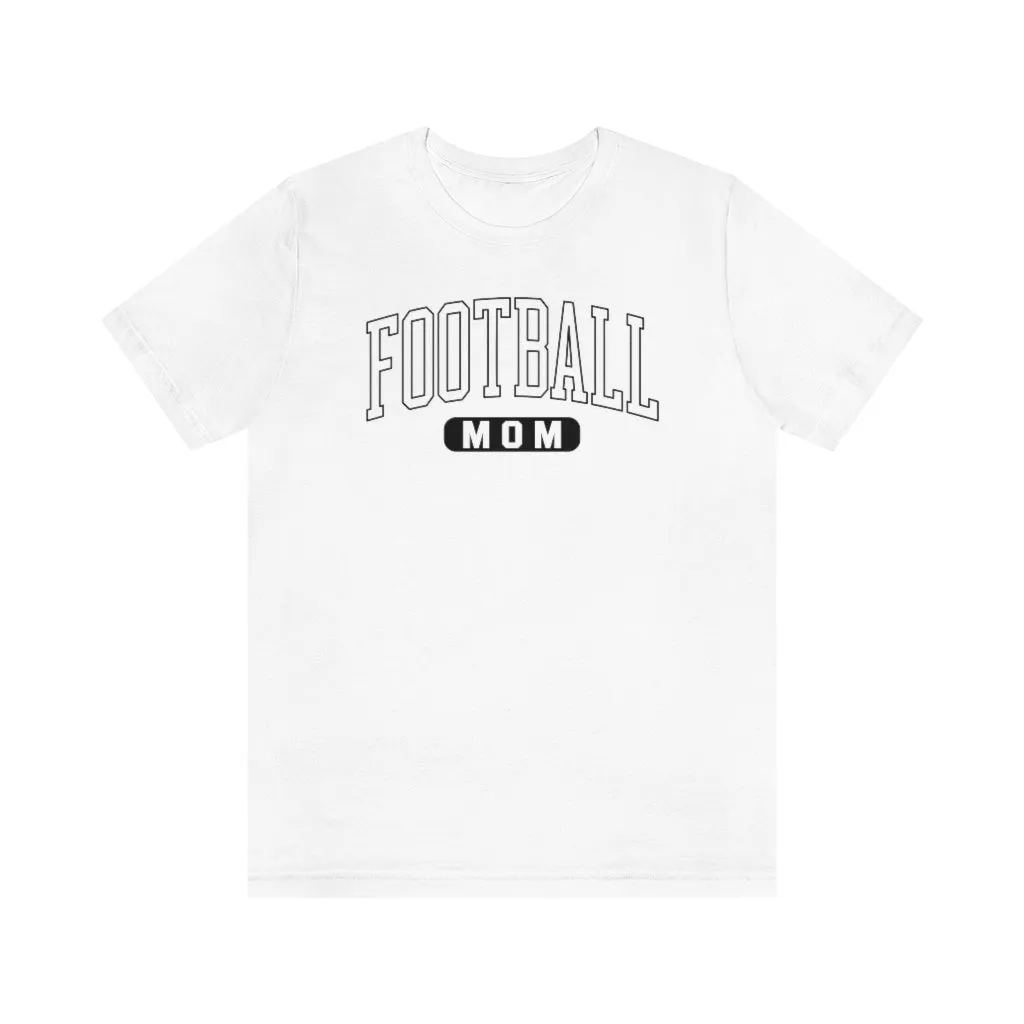 Football Mom Outlined Unisex Short Sleeve Tee sold by Always Stylish Mama product image thumbnail 4