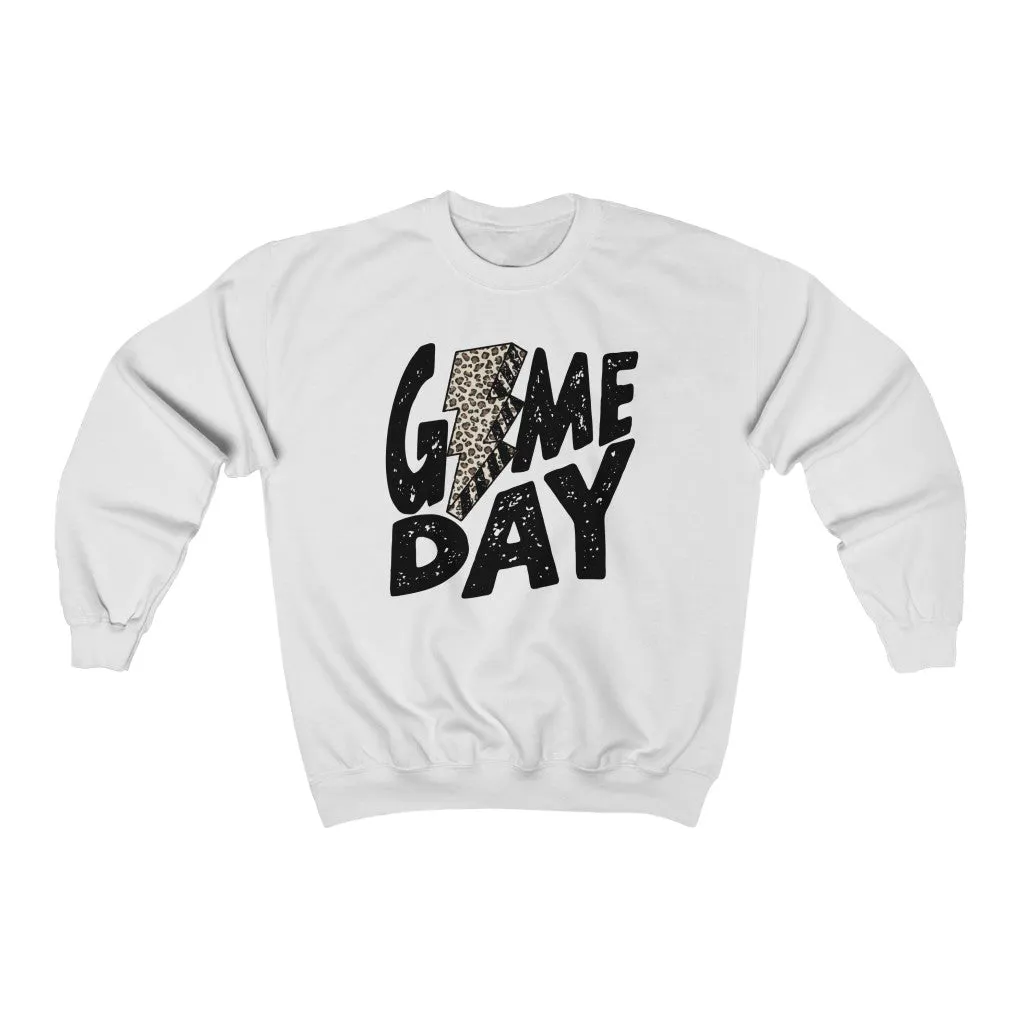 Game Day Leopard Bolt Unisex Sweatshirt sold by Always Stylish Mama product image thumbnail 2