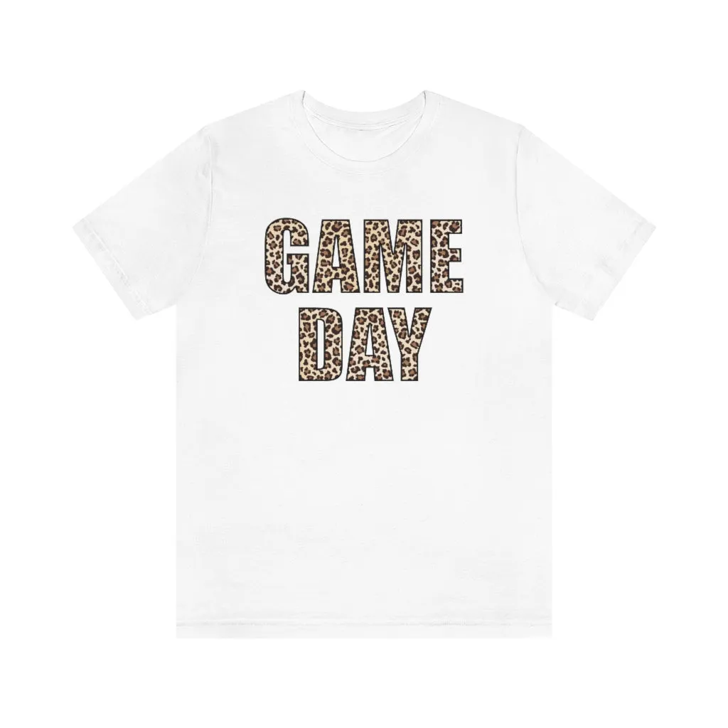 Game Day Leopard Print Unisex Short Sleeve Tee sold by Always Stylish Mama product image thumbnail 4