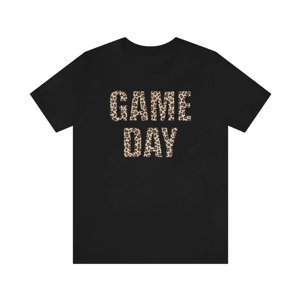 Game Day Leopard Print Unisex Short Sleeve Tee sold by Always Stylish Mama