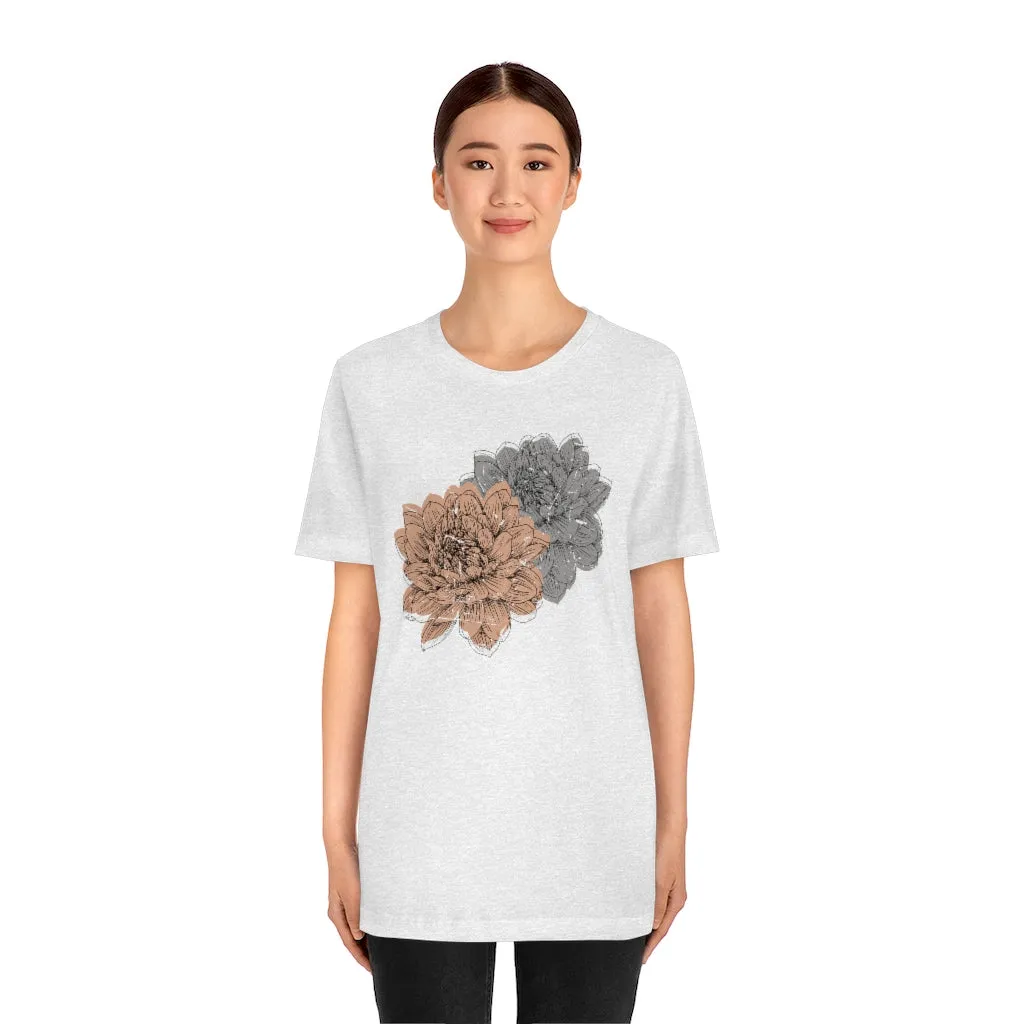 Grungy Flowers Unisex Tee sold by Always Stylish Mama product image thumbnail 2