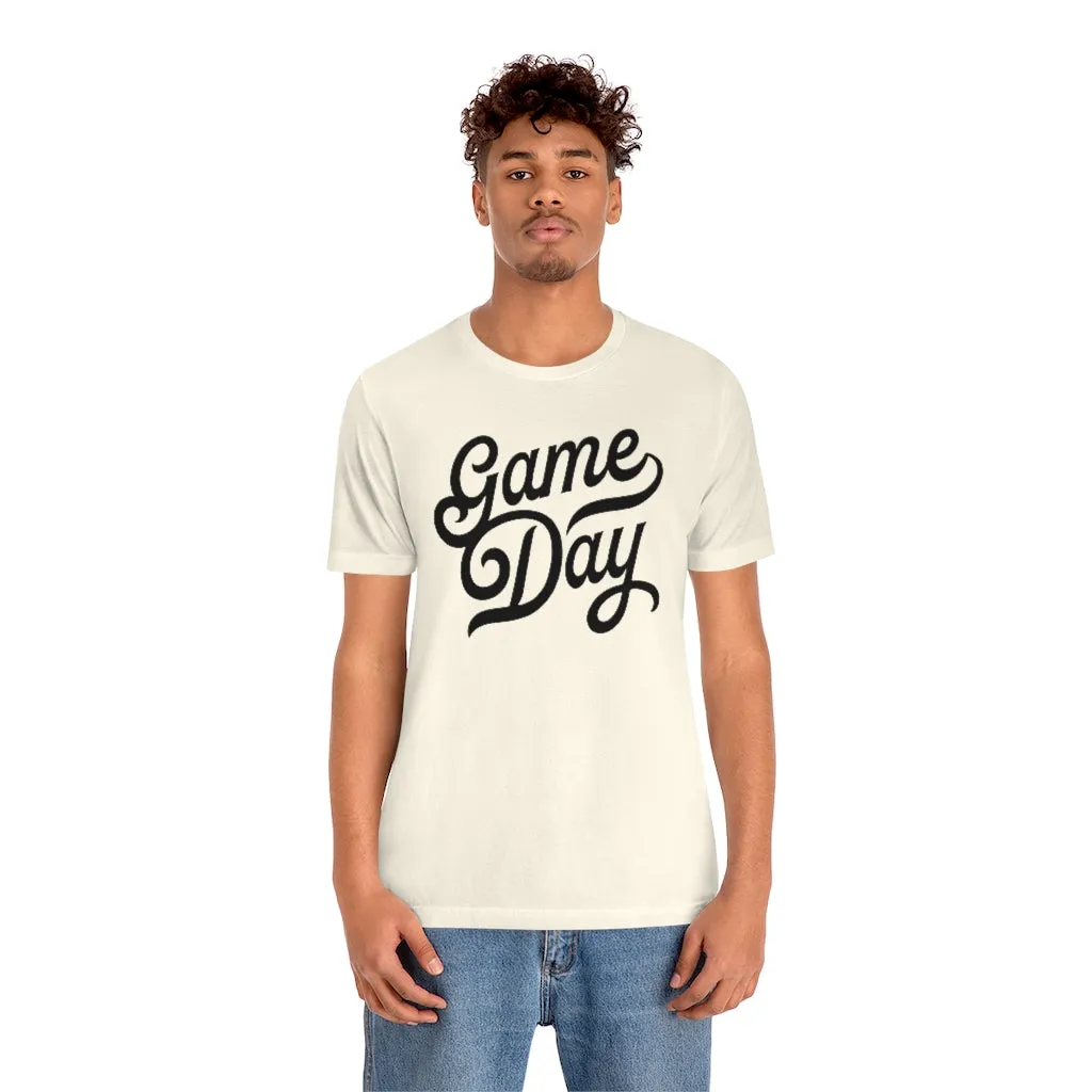 Game Day Script Unisex Short Sleeve Tee sold by Always Stylish Mama product image thumbnail 3