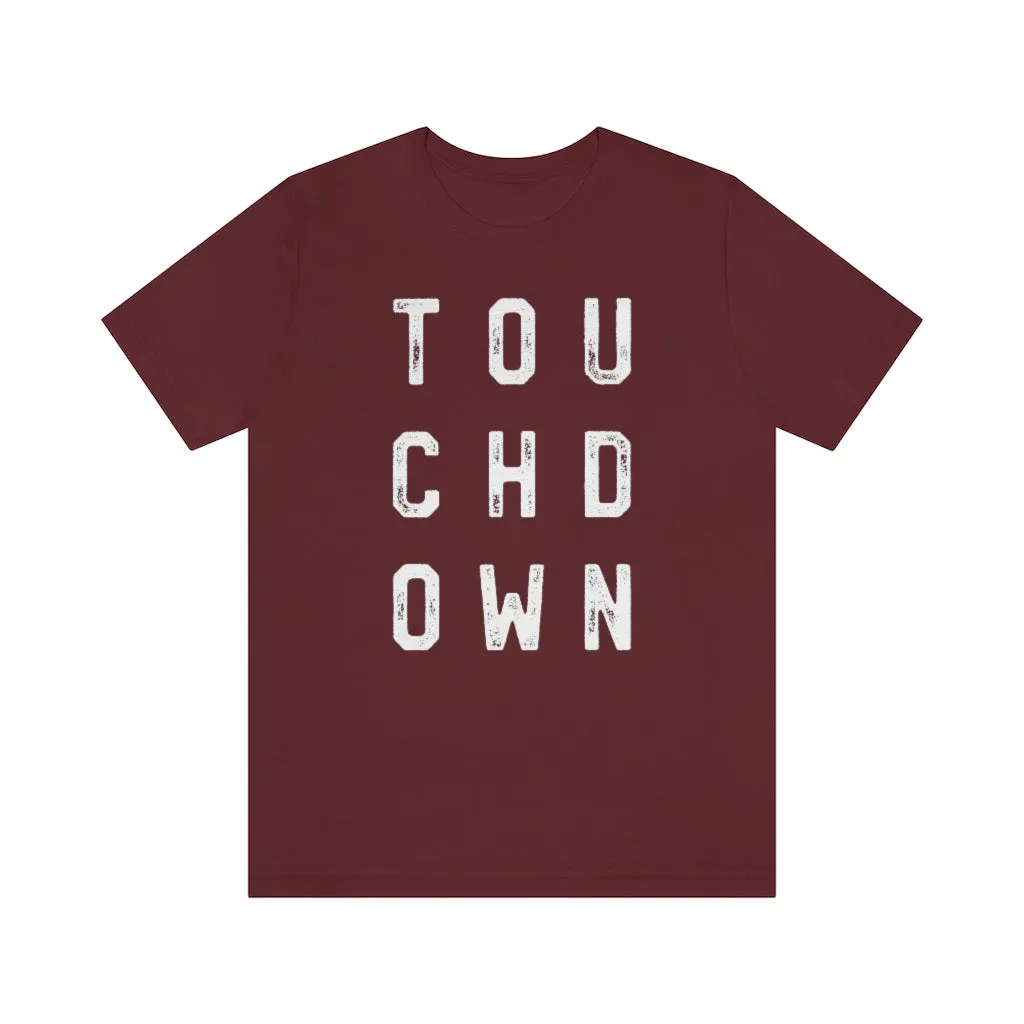 TOUCHDOWN Unisex Short Sleeve Tee sold by Always Stylish Mama