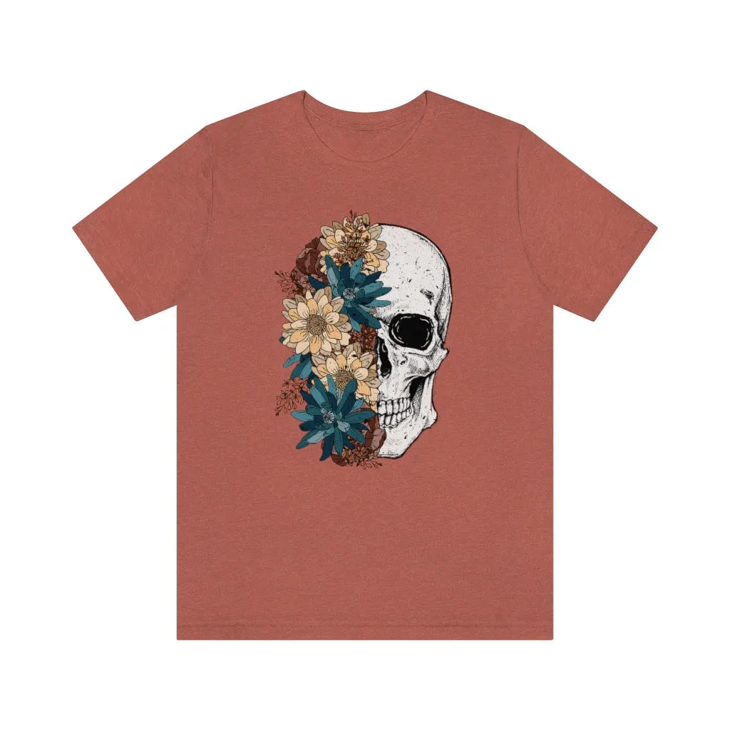 Fall Floral Skull Unisex Tee sold by Always Stylish Mama